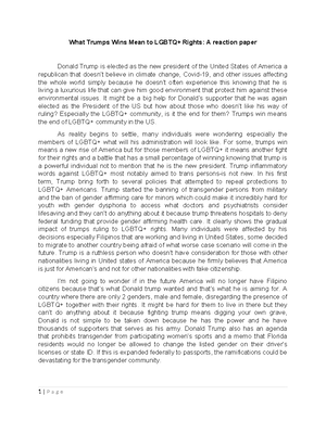 Global health issue: Reaction paper on HIV stigma and solutions - Studocu