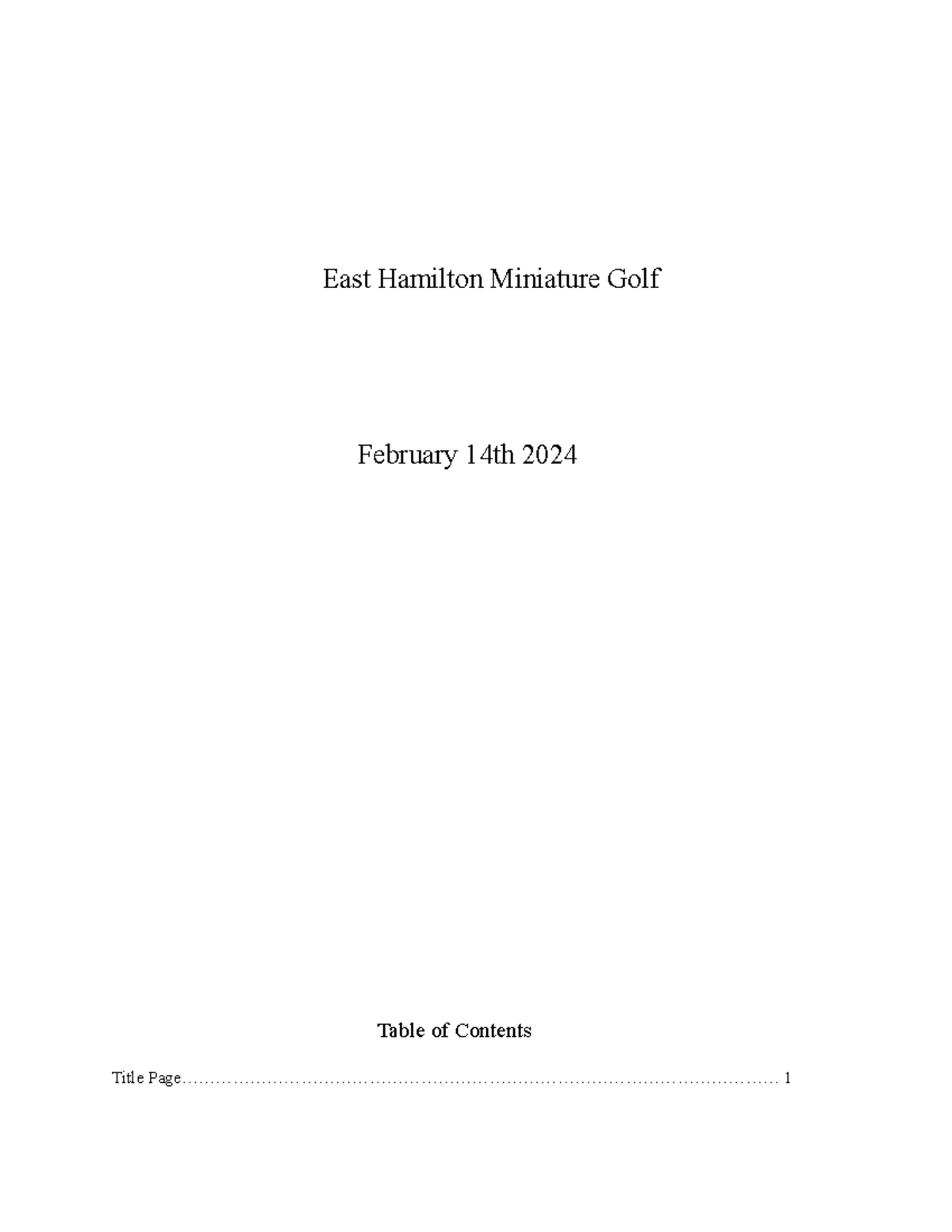 Case Study: East Hamilton Mini Golf Marketing Strategy Analysis - Studocu