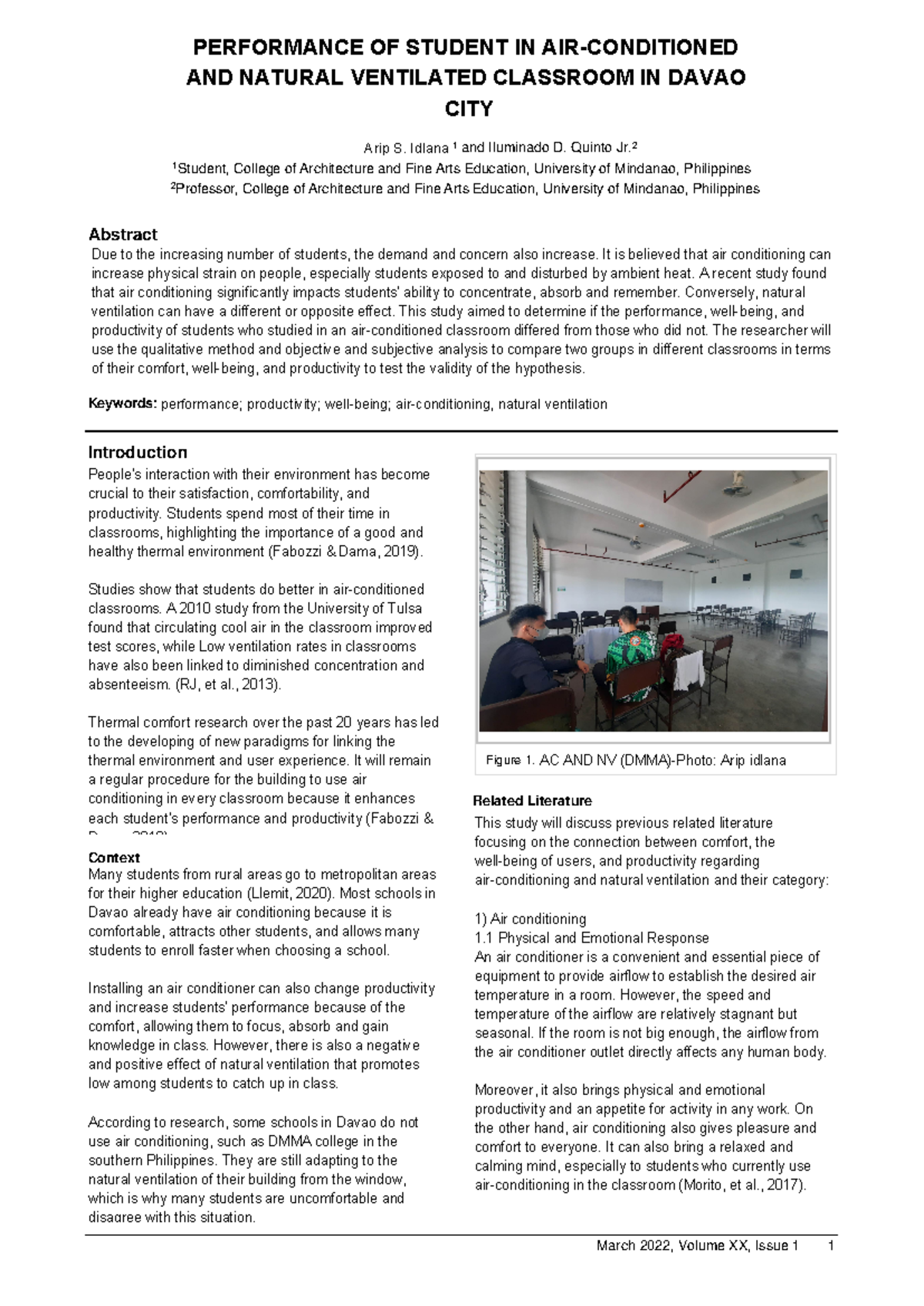Performance Comparison of Air-Conditioned vs. Naturally Ventilated ...