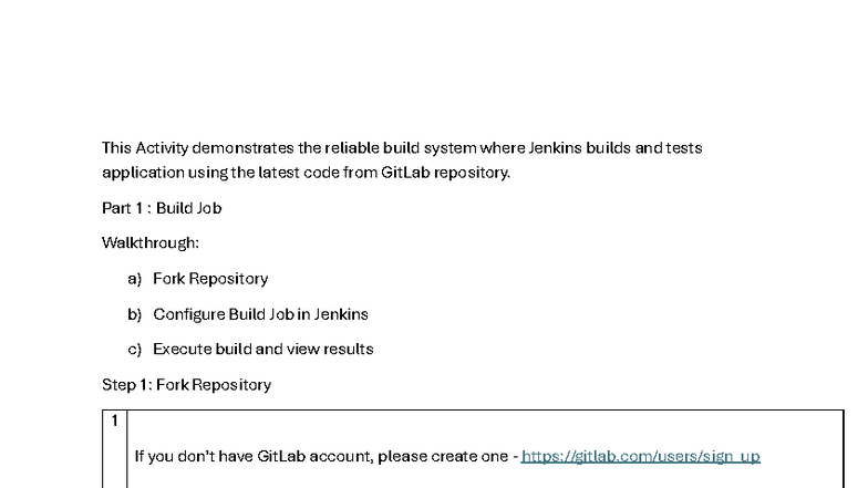 Activity 2: Jenkins Build & Deploy Job Walkthrough - Studocu