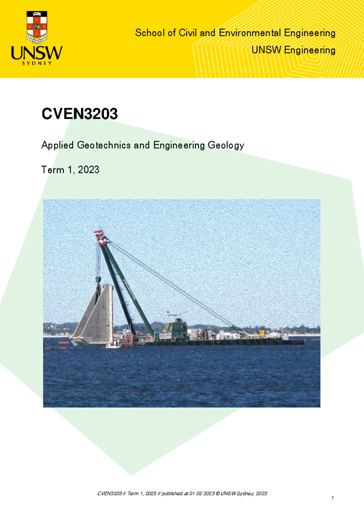 Final 2012 - CVEN3203 - Studocu