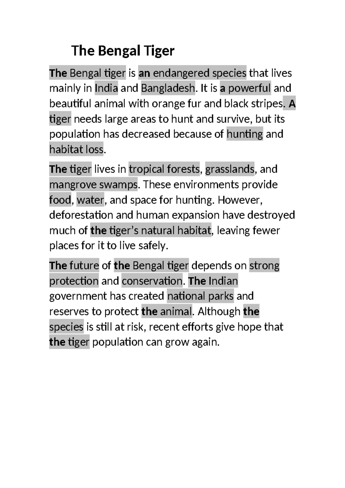 Bengal Tiger Conservation: Challenges & Efforts in India and Bangladesh ...