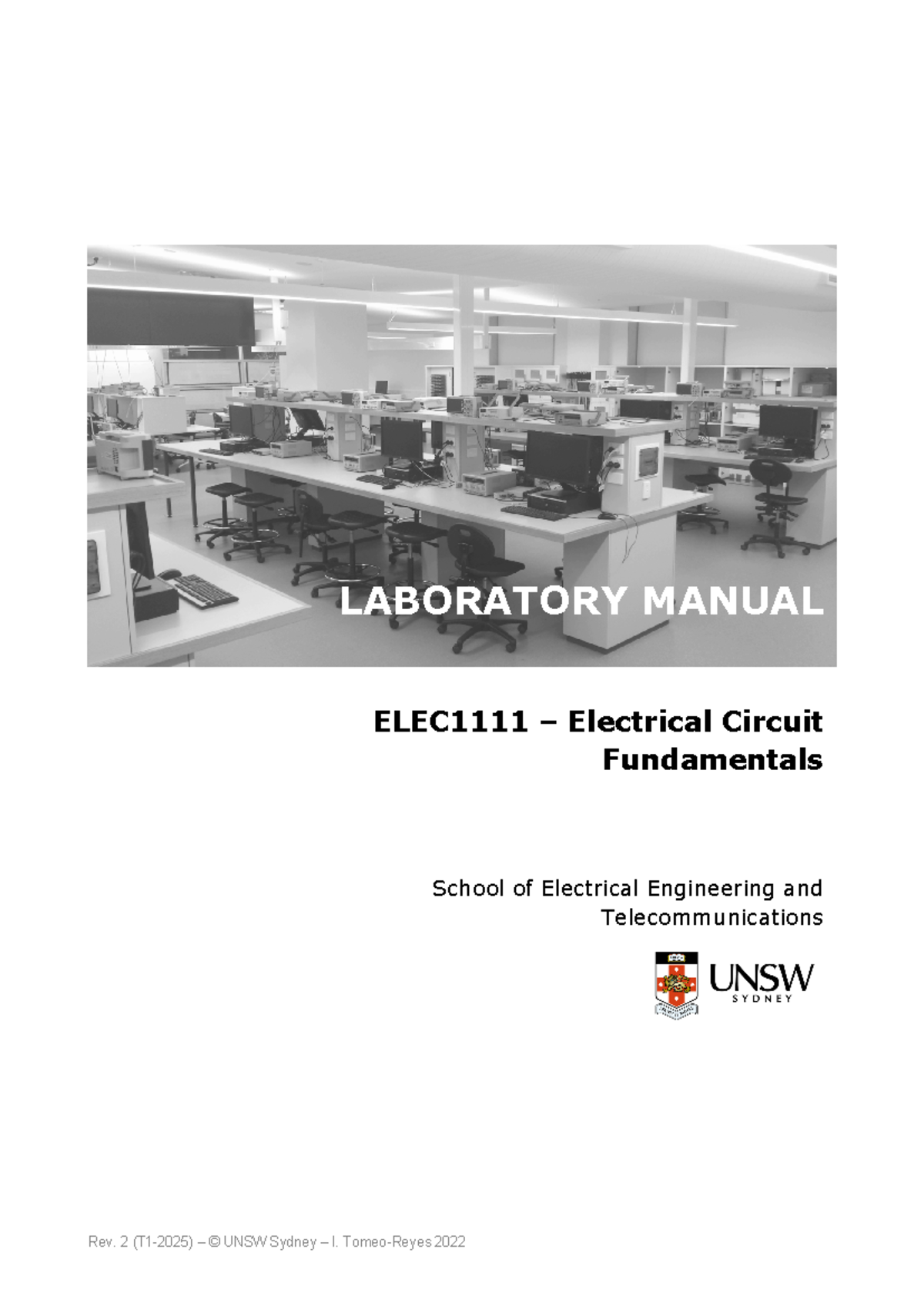 ELEC1111 - Laboratory Manual: Electrical Circuit Fundamentals - Studocu