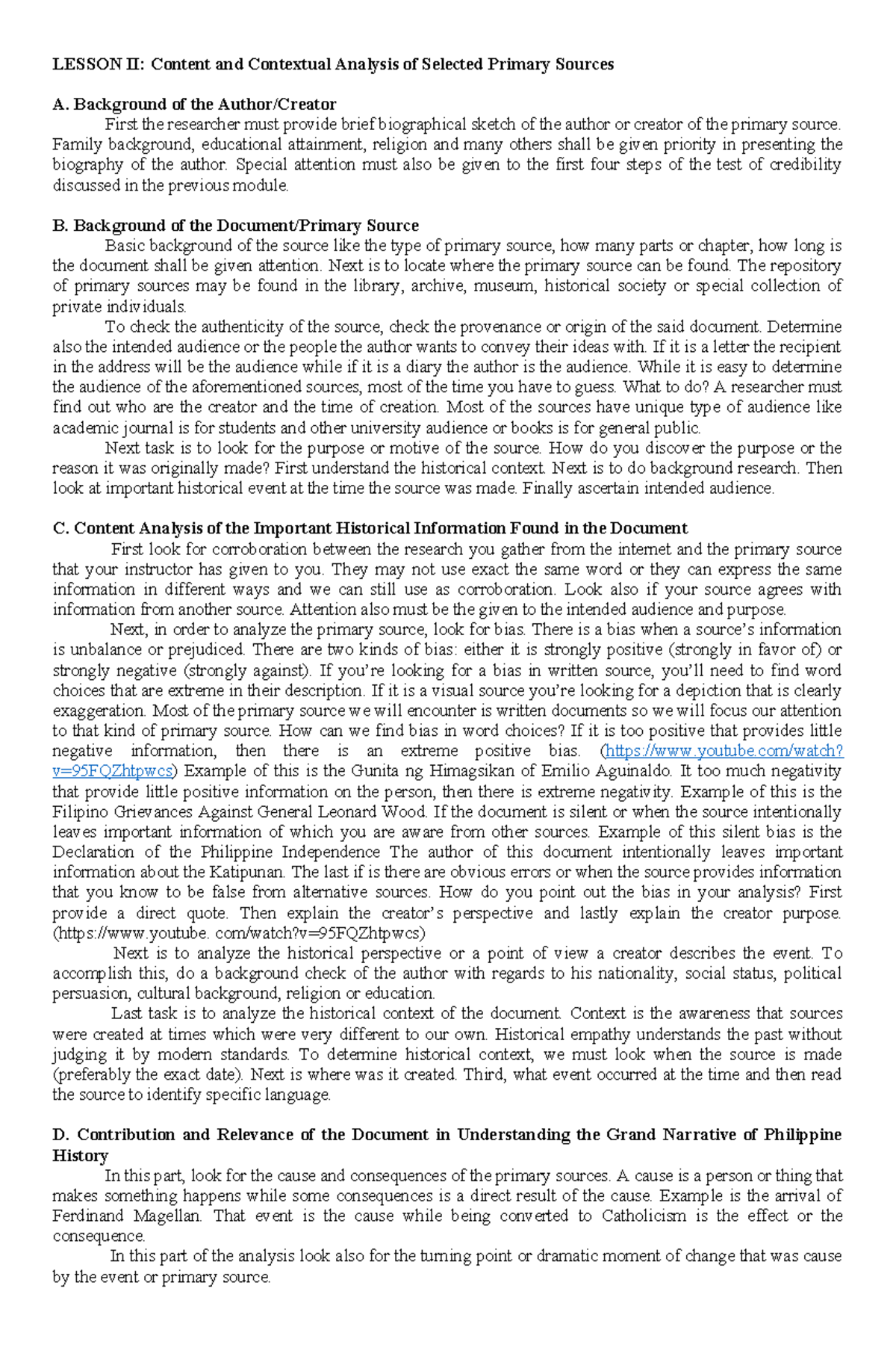 Lesson-II-Content-and-Contextual-Analysis - LESSON II: Content and ...