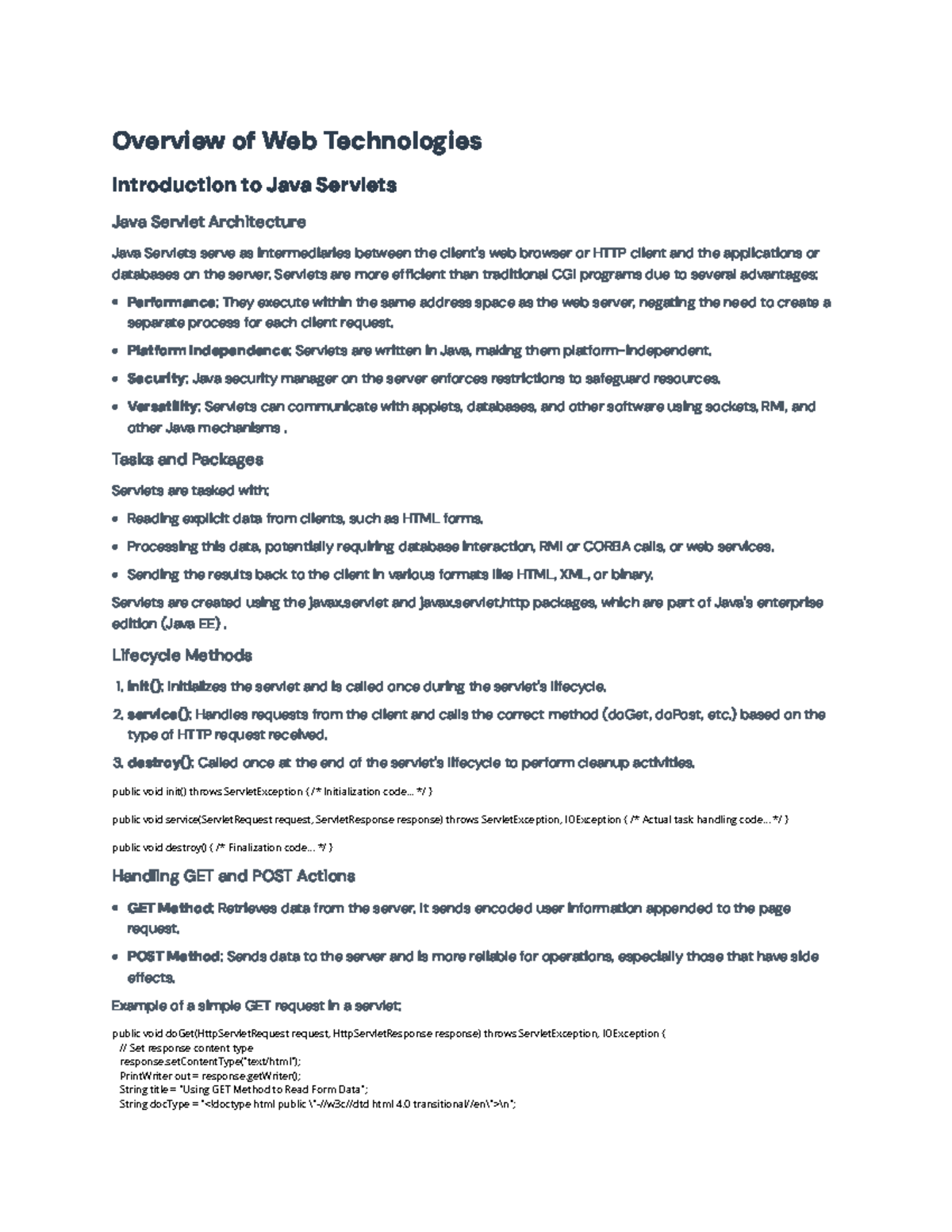 Java Servlets and PHP: Key Concepts for Dynamic Web Development ...