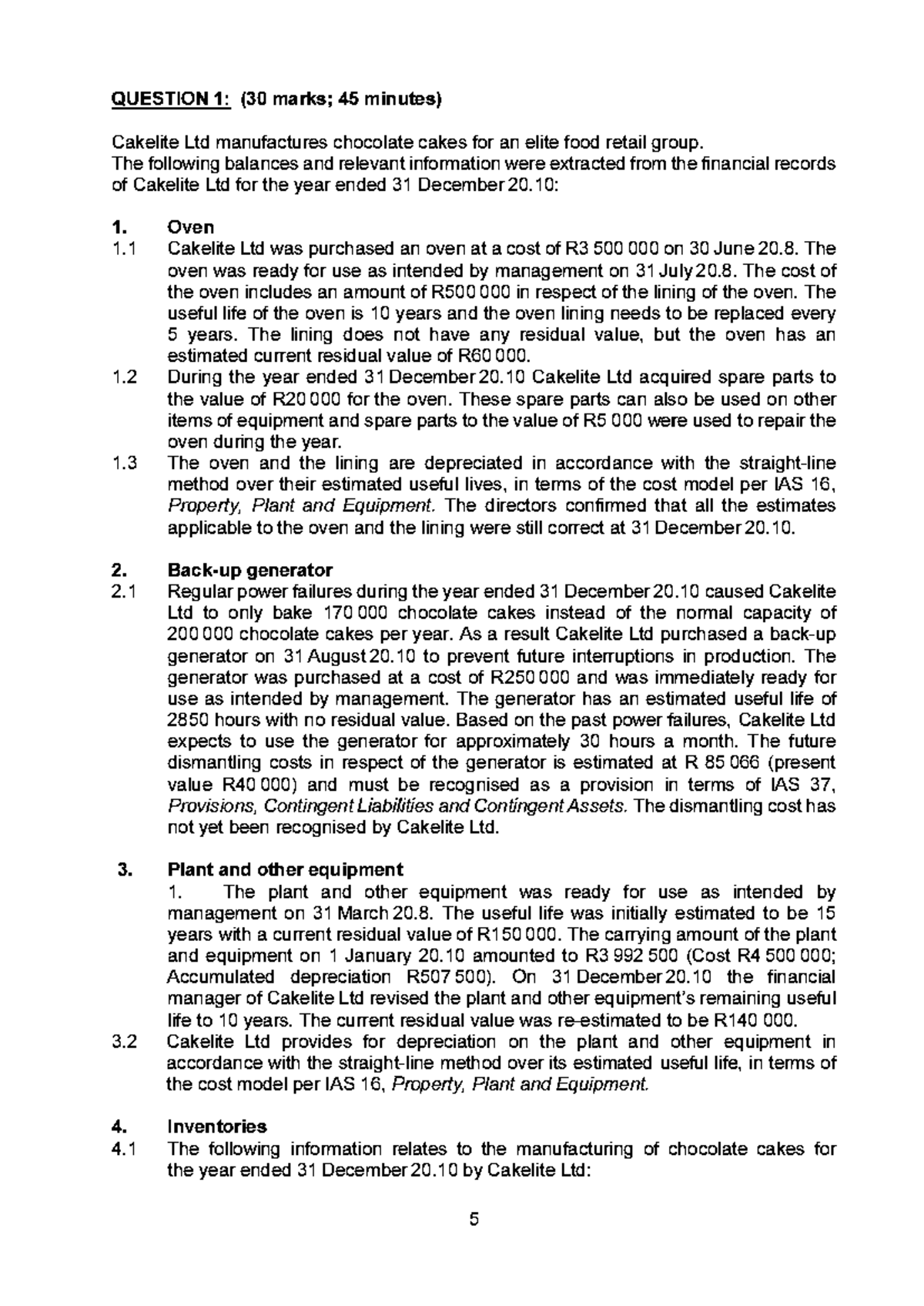 Cakelite Ltd: Financial Analysis & License Acquisition (IAS 16, IAS 38 ...