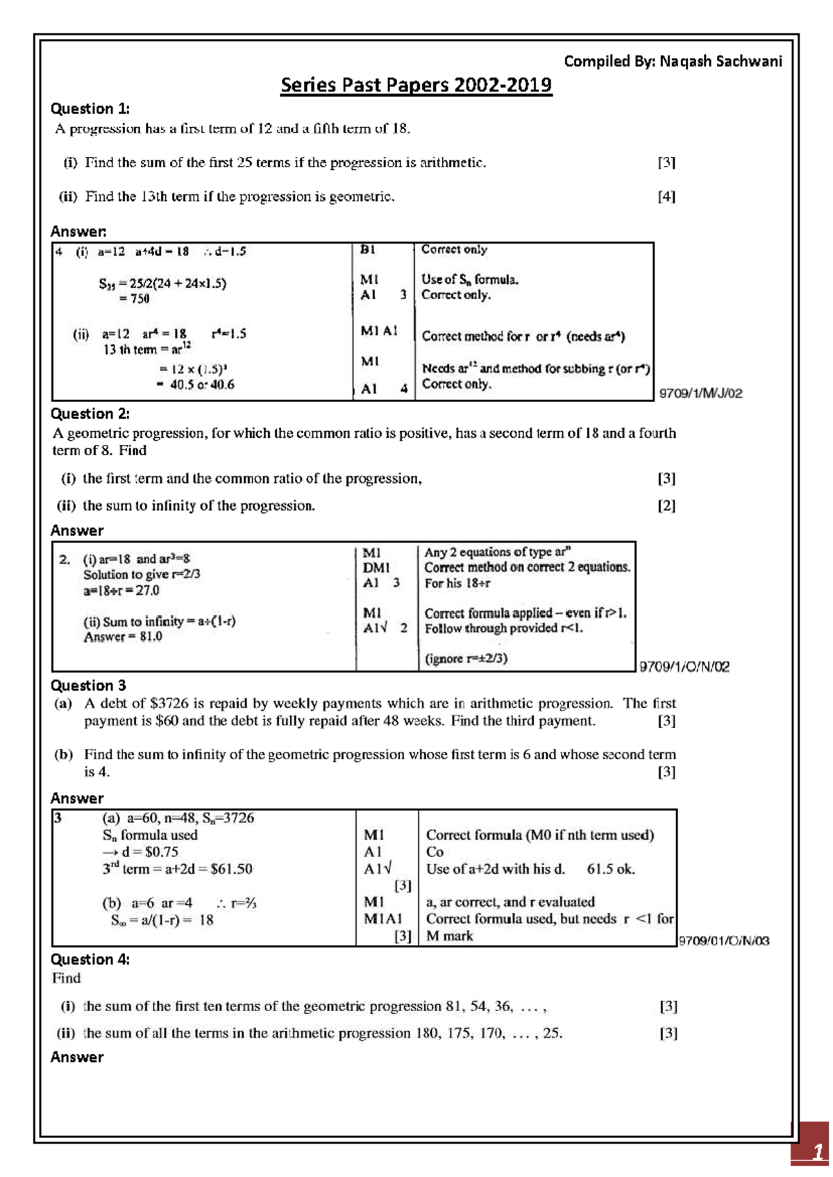 O Levels Add Math Past Papers Compilation by Naqash Sachwani - Studocu