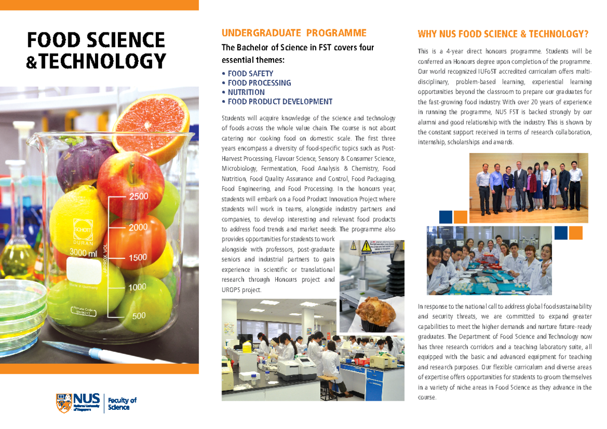 FST-BSc in Food Science & Technology Overview - Essential Themes - Studocu