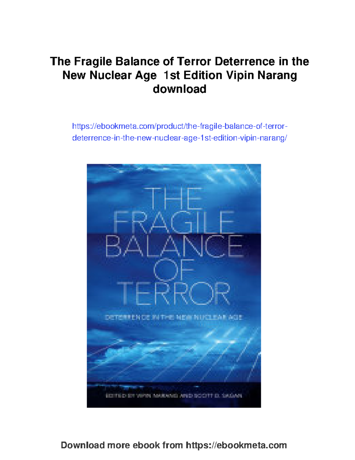The Fragile Balance of Terror Deterrence in the New Nuclear Age ...