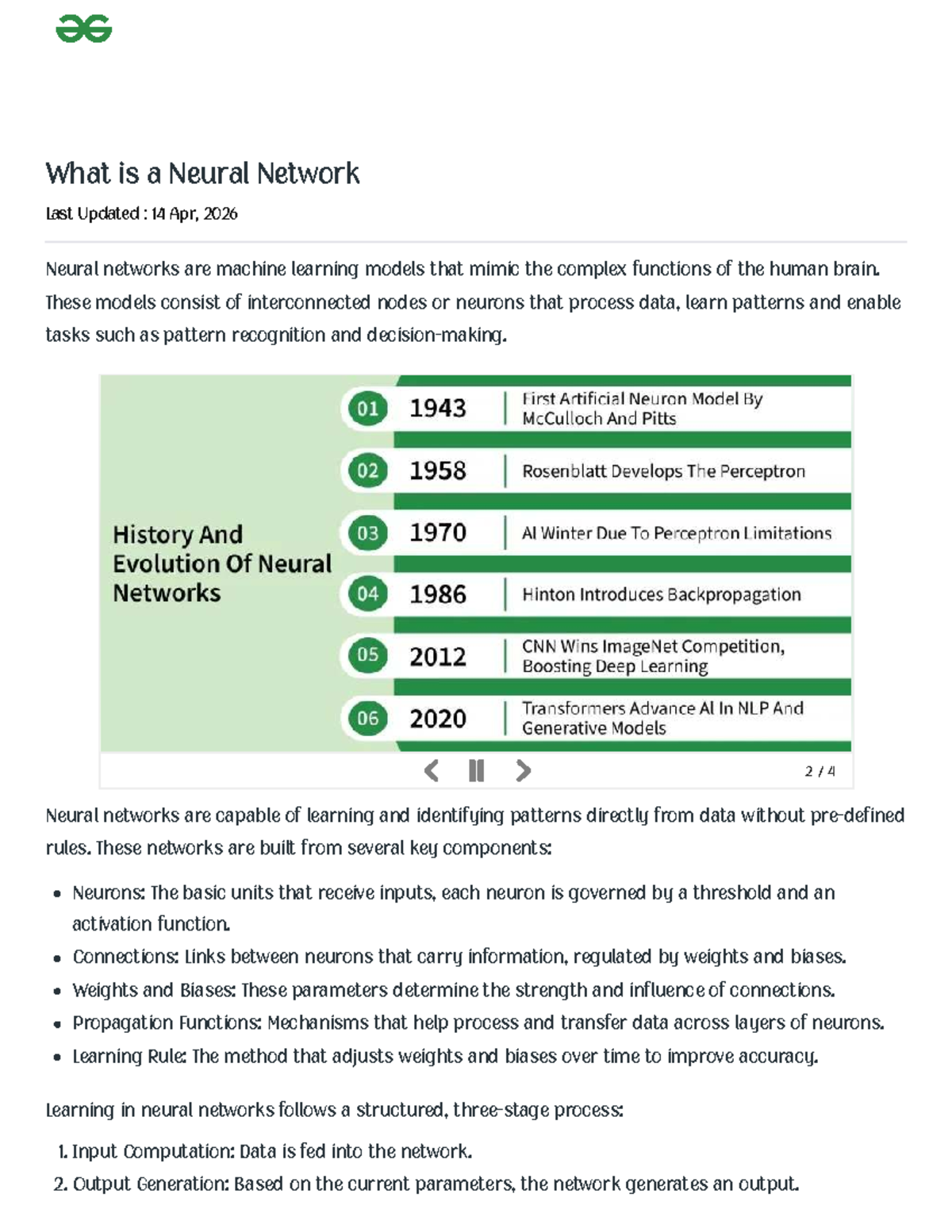 Understanding Neural Networks: Key Concepts and Architecture - Studocu