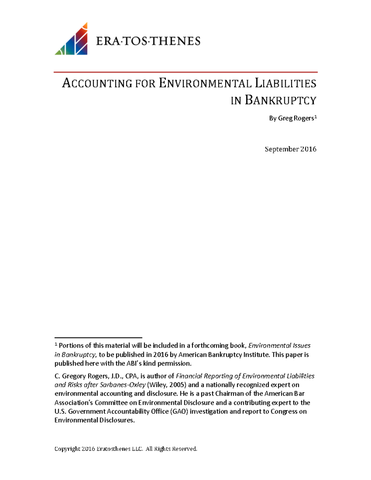 Accounting for Environmental Liabilities in Bankruptcy: Key Insights ...