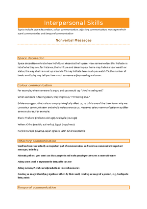 1008PSY Module Notes - 1008PSY – Interpersonal Skills Module 1 ...