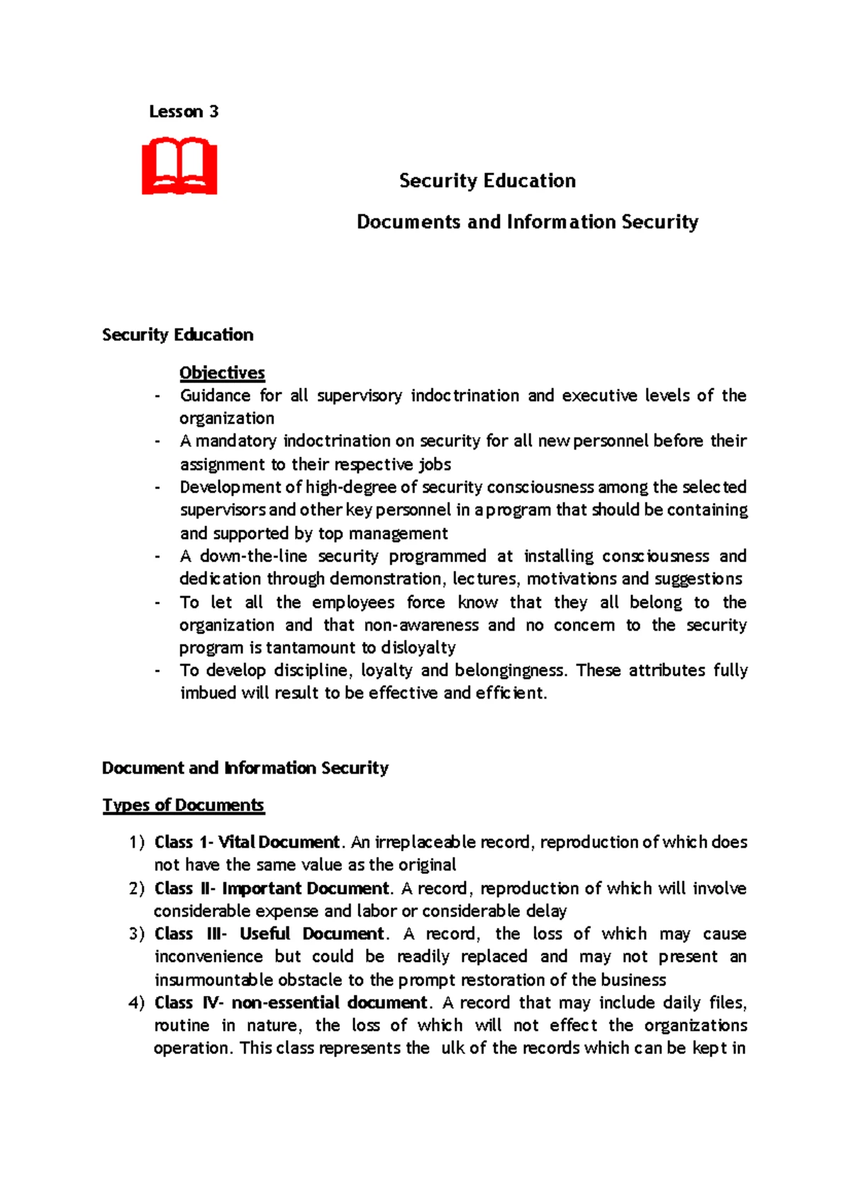 Security Inspection - Lesson 2 Security Inspection Is a tool to ...