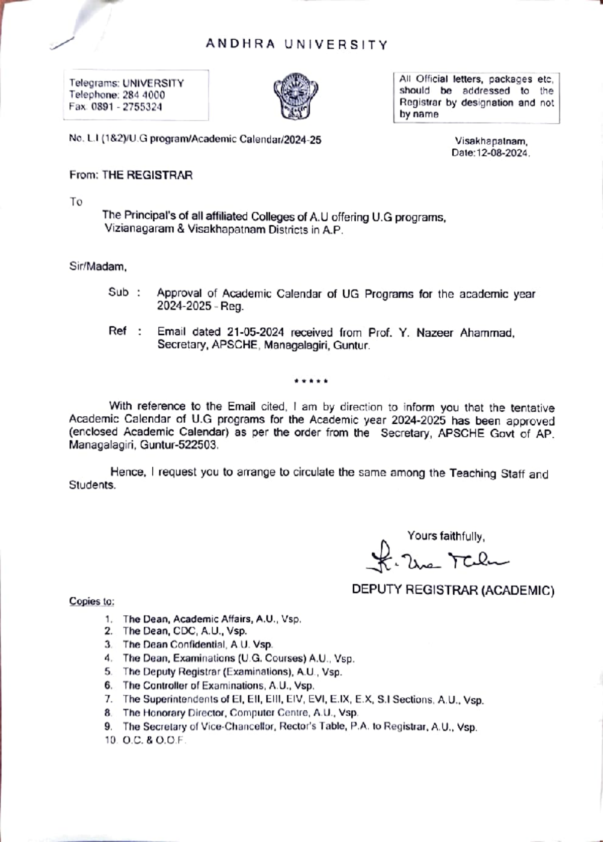 UG Academic Calendar for 2024-2025 - Approved by the Registrar - Studocu
