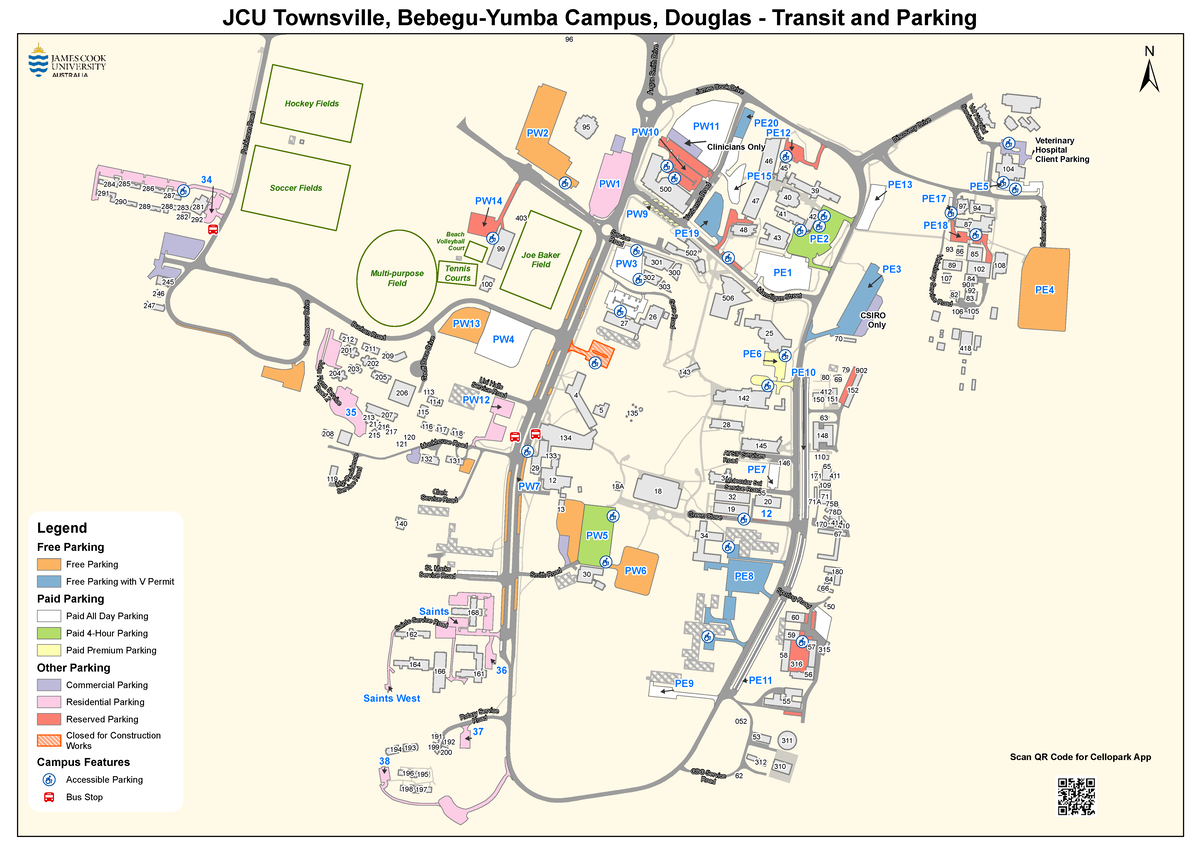 JCU Townsville Transit and Parking Map v2 - Studocu