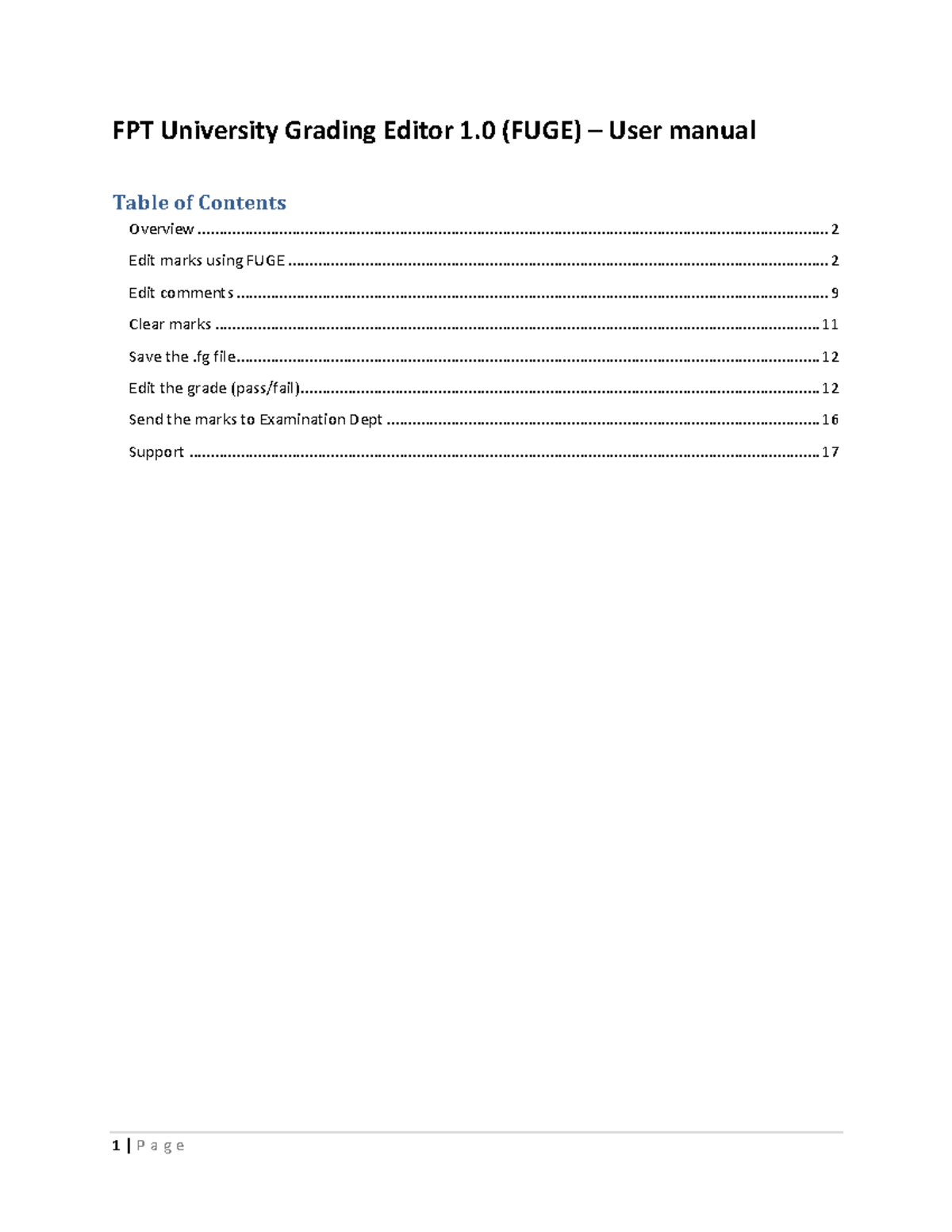 FUGE User Manual - Hướng dẫn sử dụng phần mềm điểm FPT University - Studocu