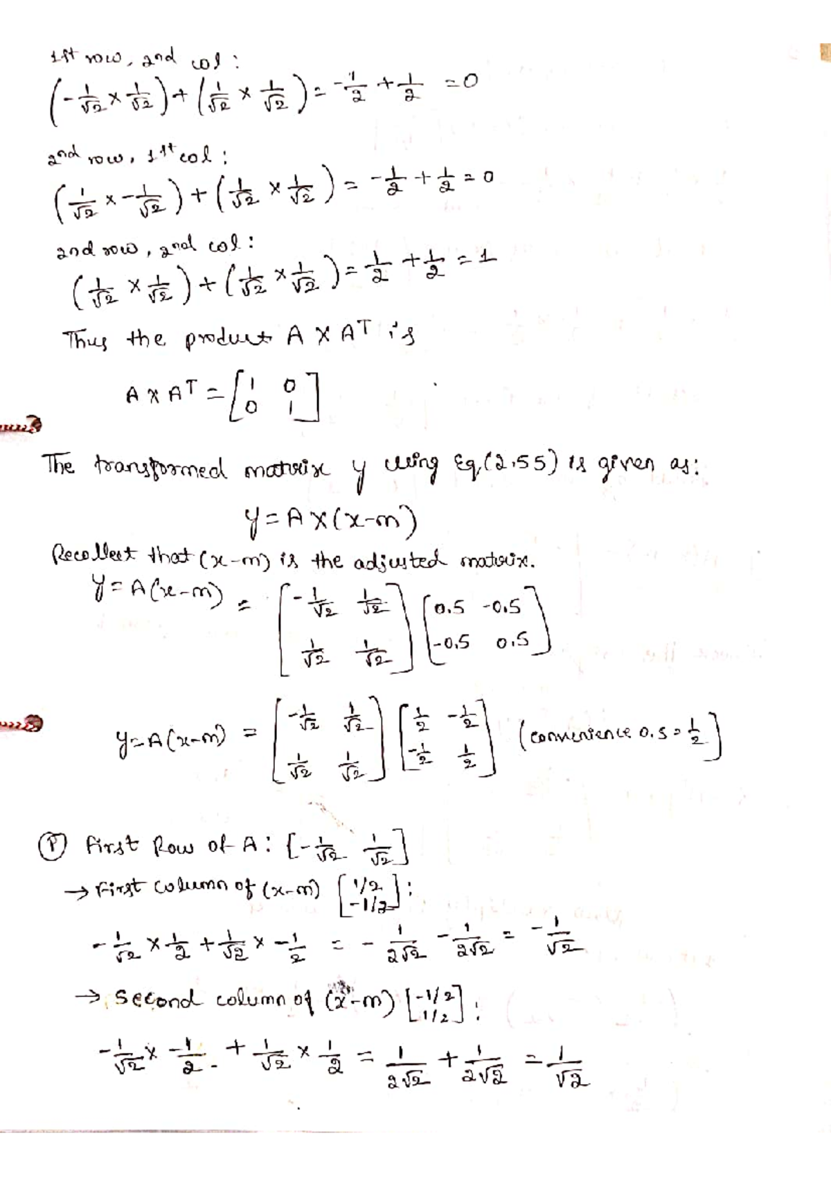 ML Mod2-17-24: Linear Discriminant Analysis and Matrix Transformations ...