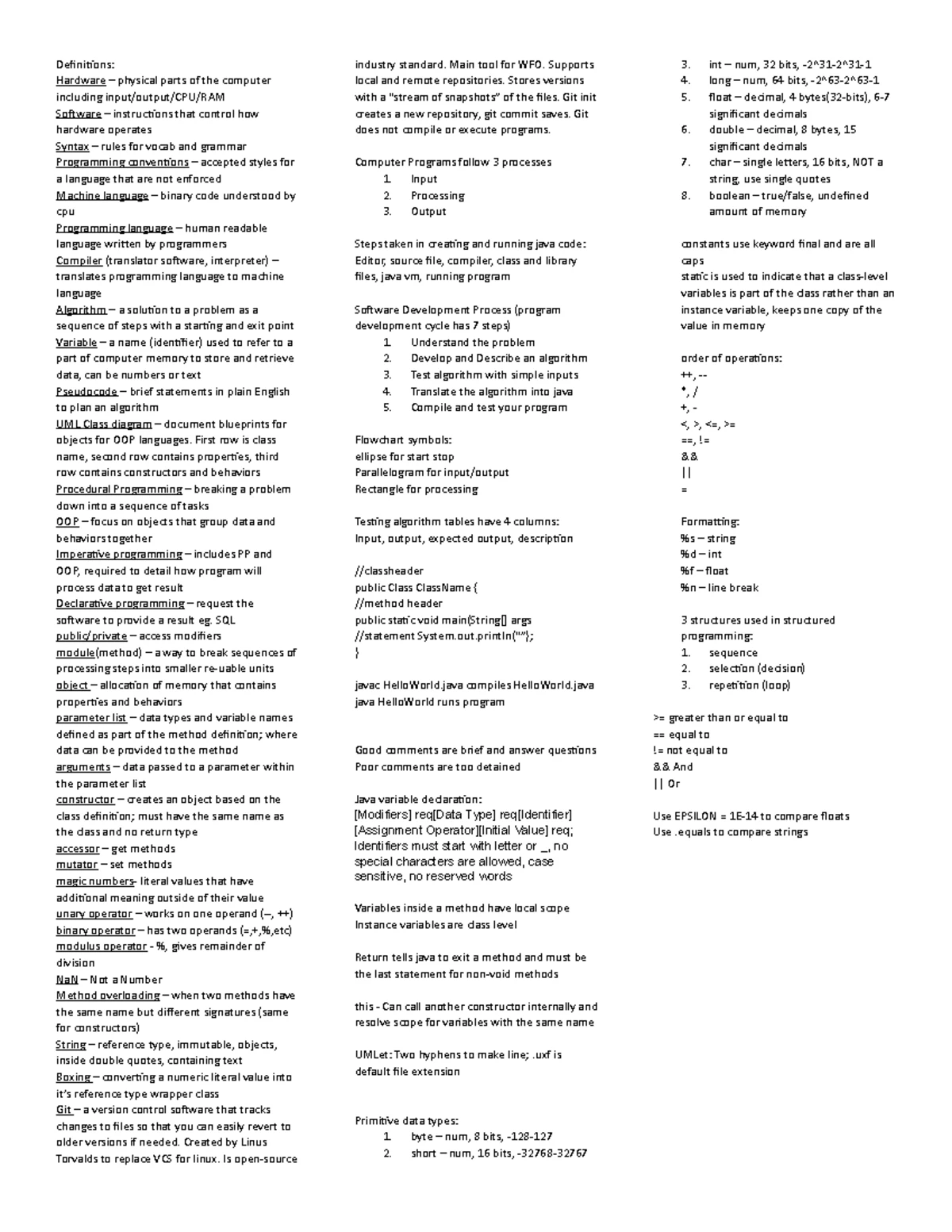 Basic Programming Operations (CS101): Input, Processing, and Output ...