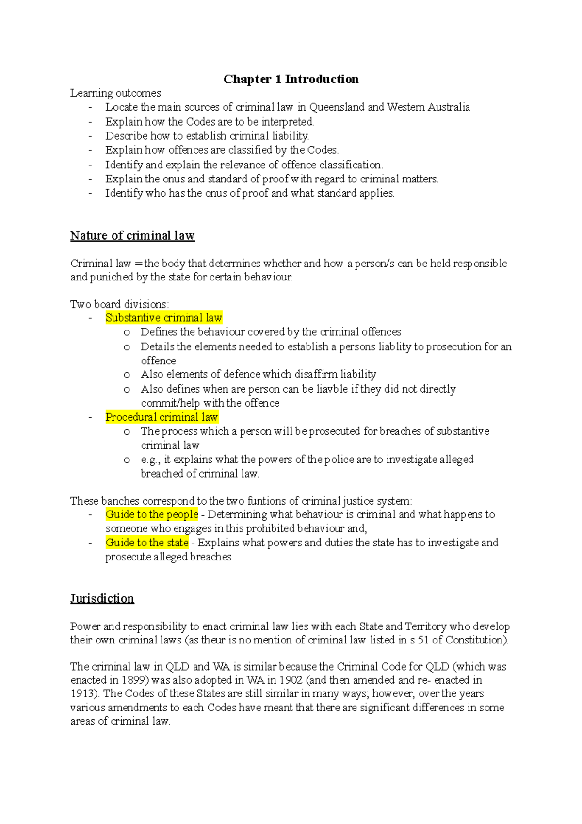 Notes Principles Chapter 1 - Chapter 1 Introduction Learning outcomes ...