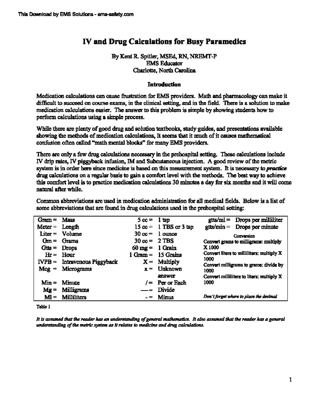 IV Drug Calculations - PR HY 21 - Studocu