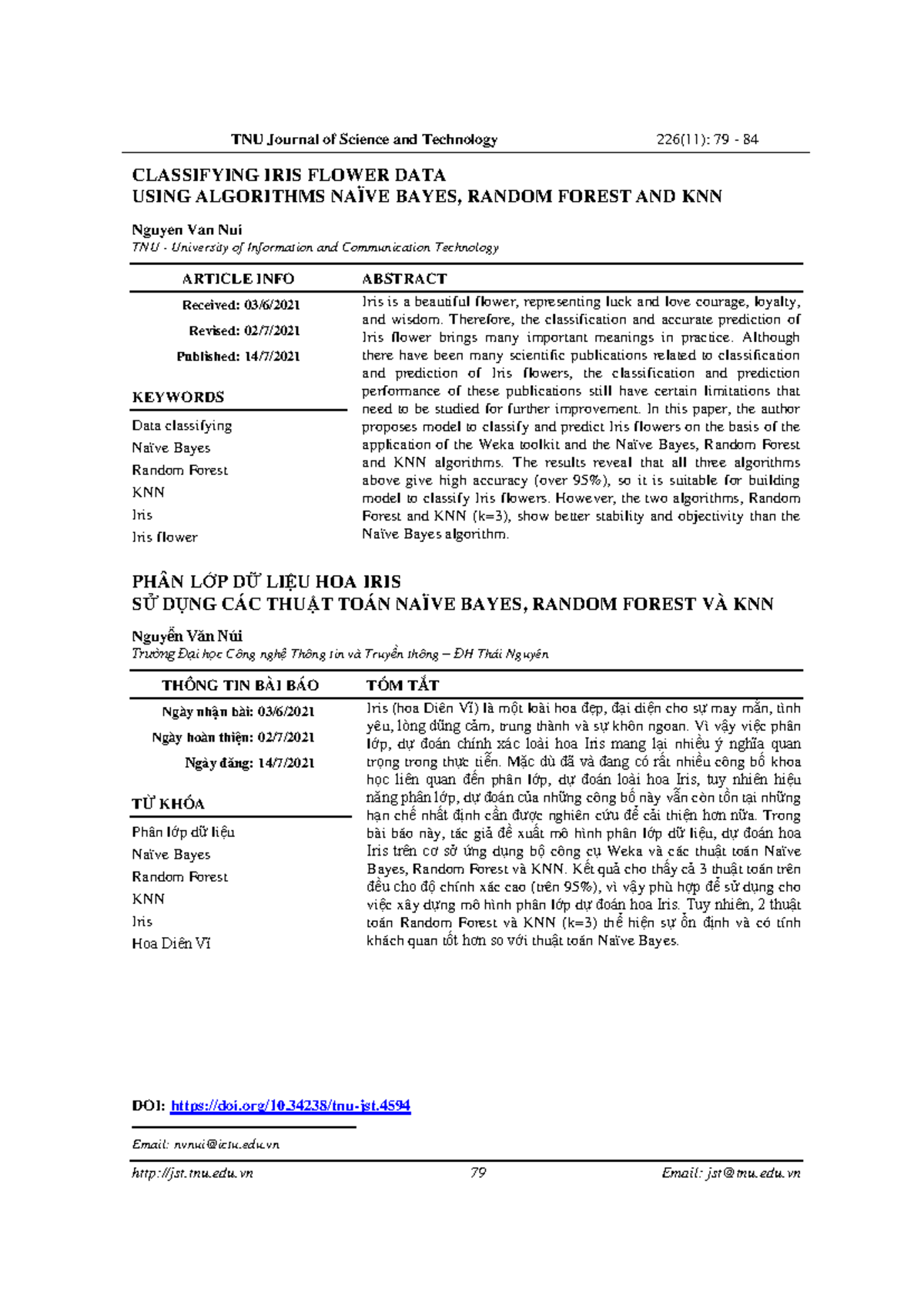 70580-Article Text-176078-1-10-20220818 - CLASSIFYING IRIS FLOWER DATA ...