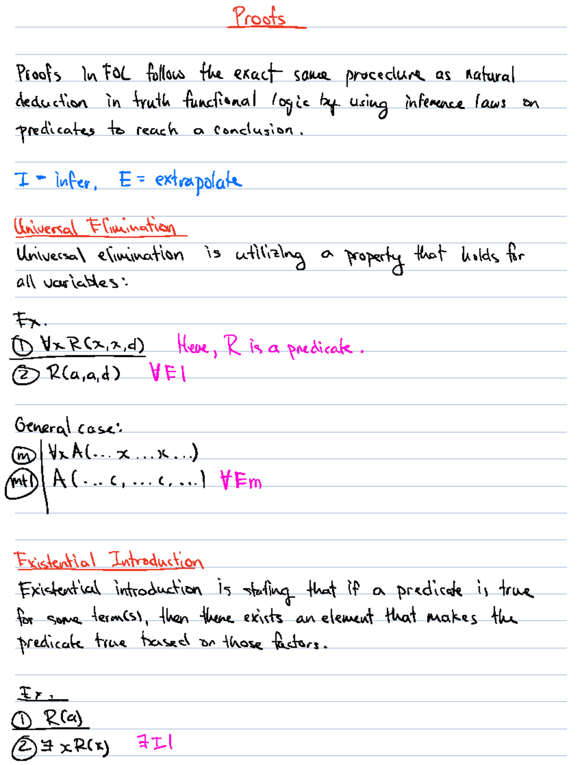 Proofs in Fol - Proof Proofs in Fol follow the exact same procedure as ...