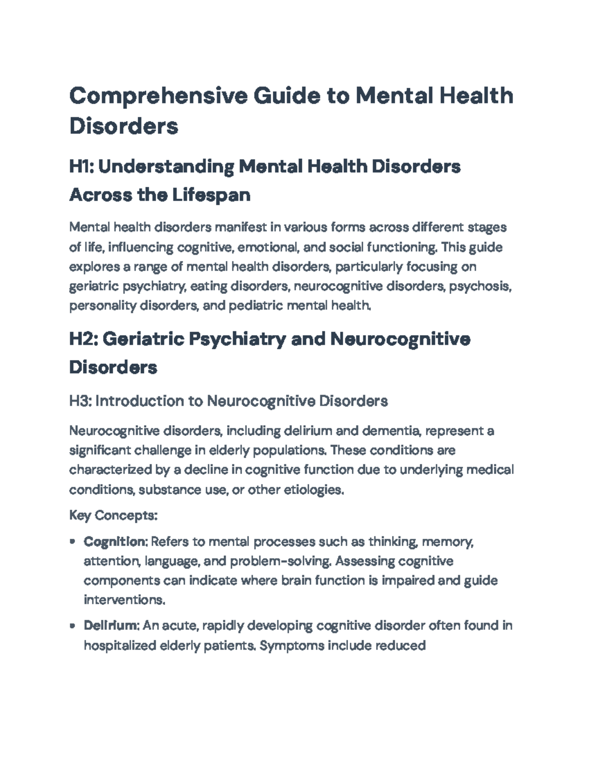 Comprehensive Mental Health Disorders Guide: Assessment & Interventions ...