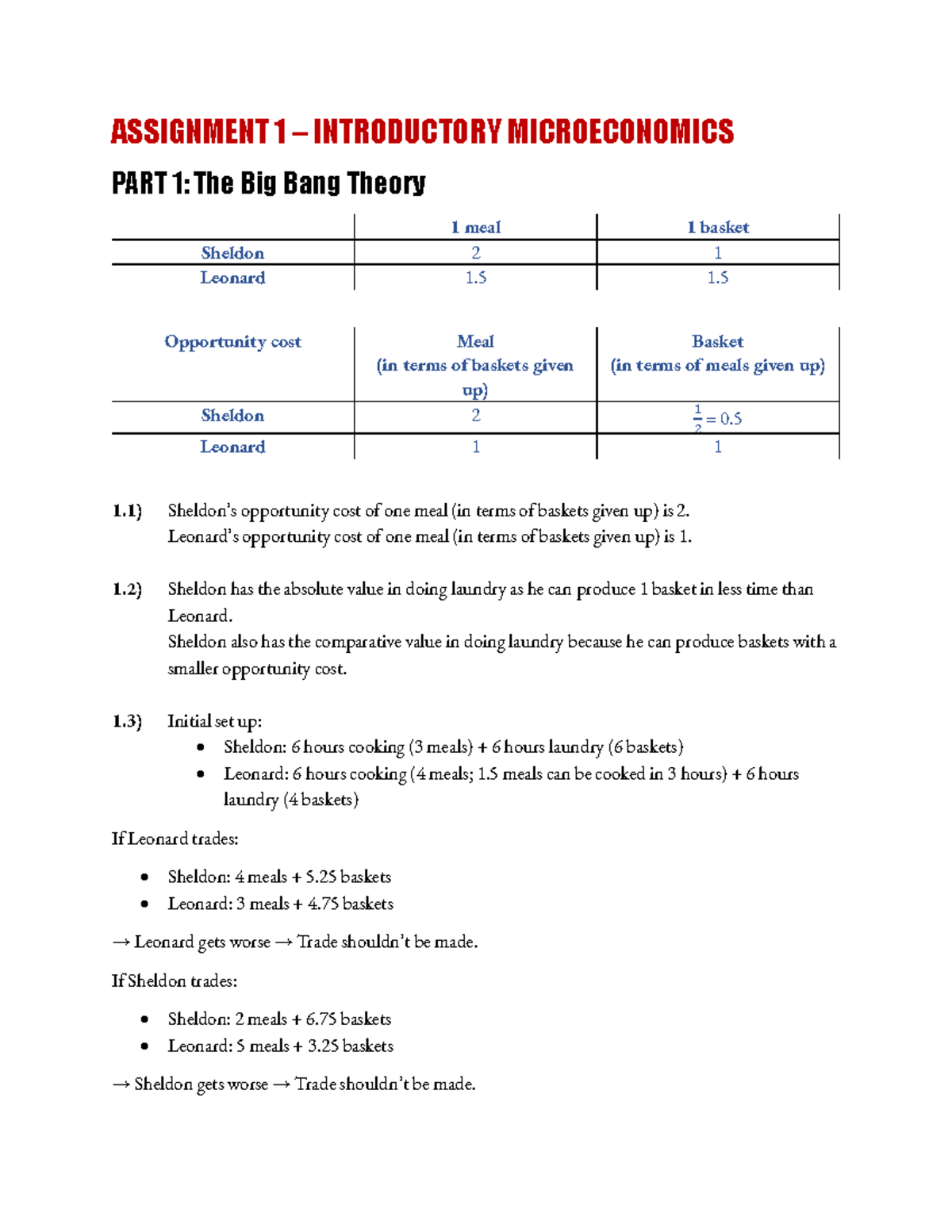 ECON10004 - Assignment 1 (H1 - 93%) - ASSIGNMENT 1 – INTRODUCTORY ...