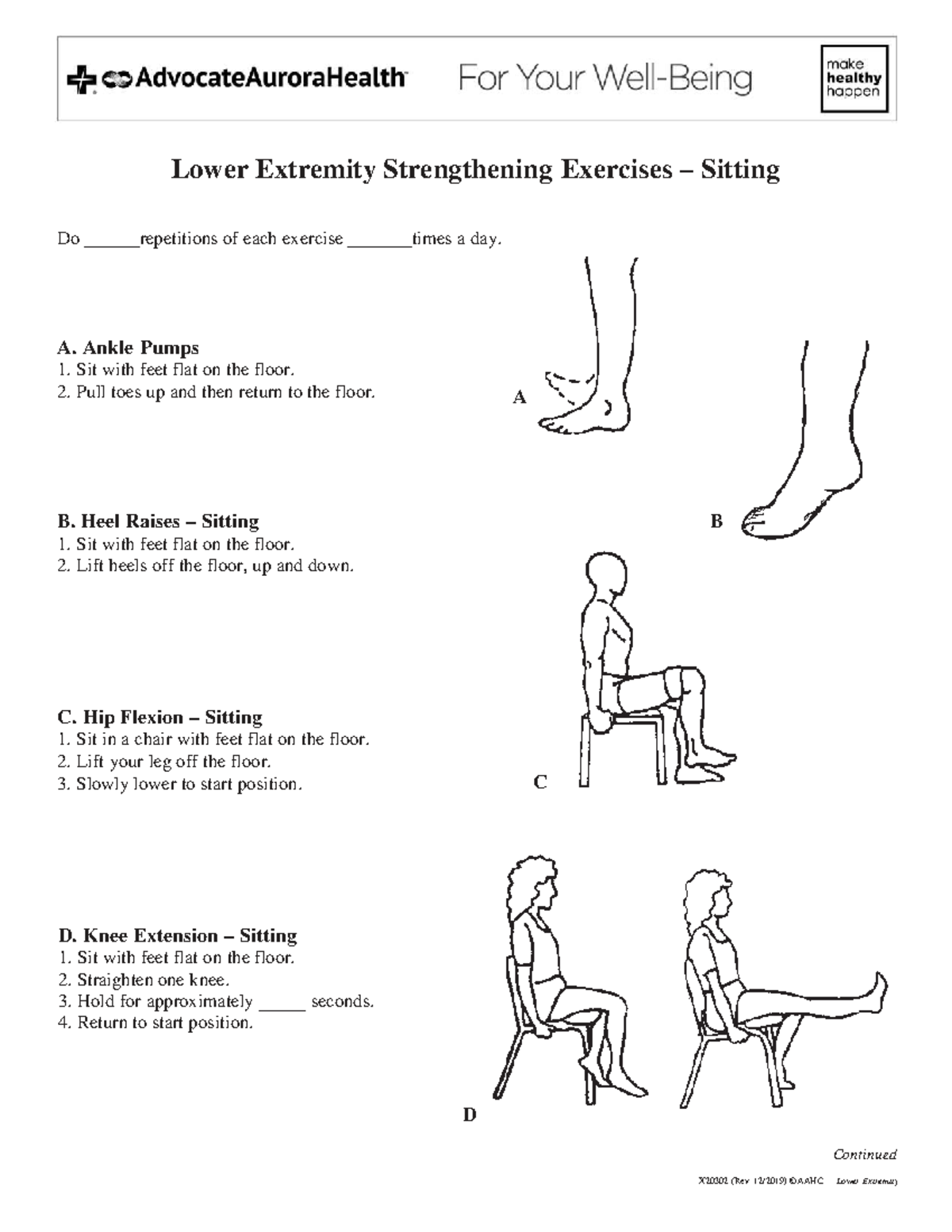 Lower Extremity Strengthening Exercises - X20302 - Studocu