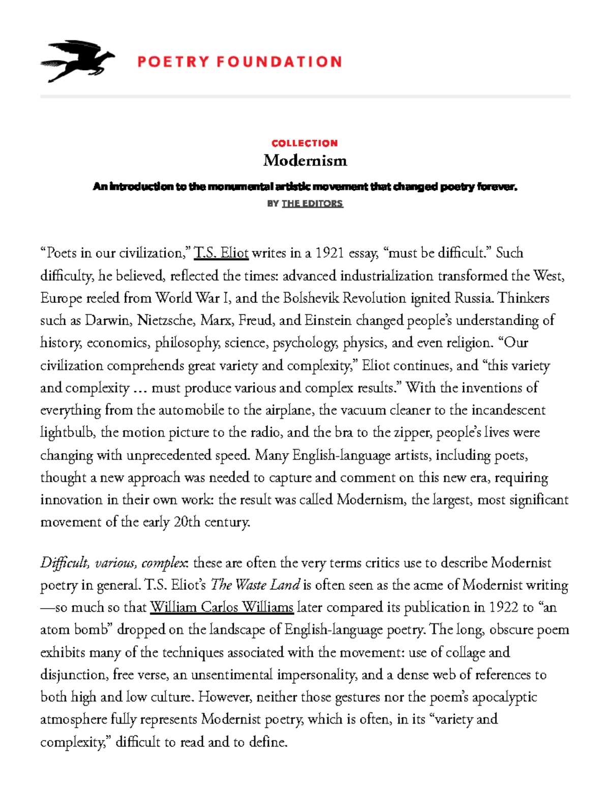 Modernism: An Exploration of the Artistic Movement's Impact on Poetry ...