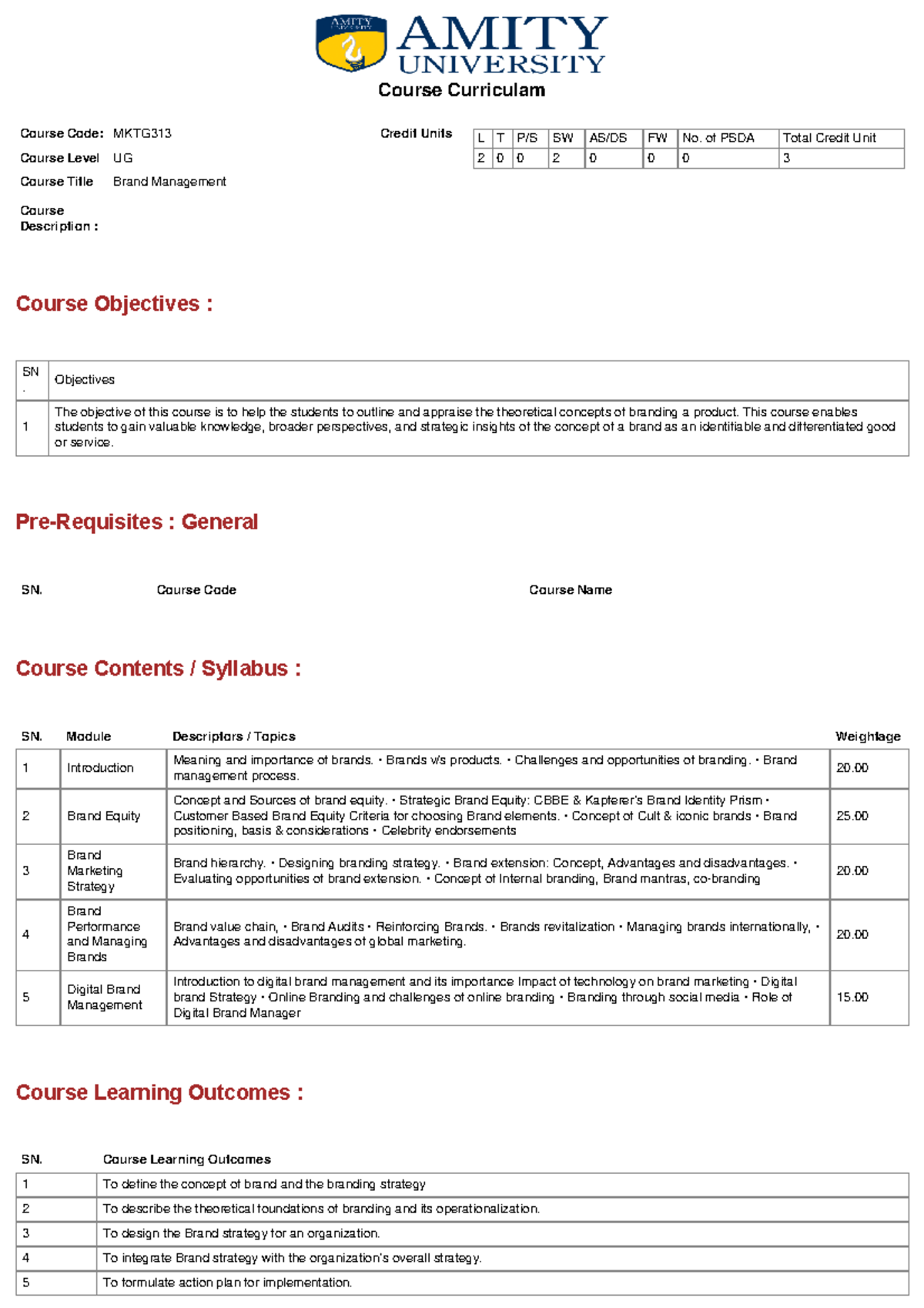 Course Material - Course Objectives : Pre-Requisites : General Course ...
