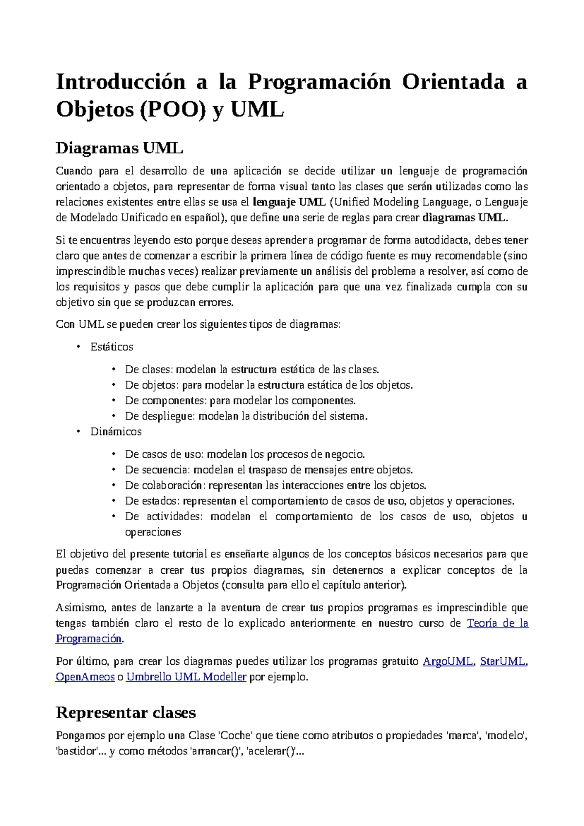 POO-UML - Introducción y Tutorial de Diagramas UML para POO - Studocu