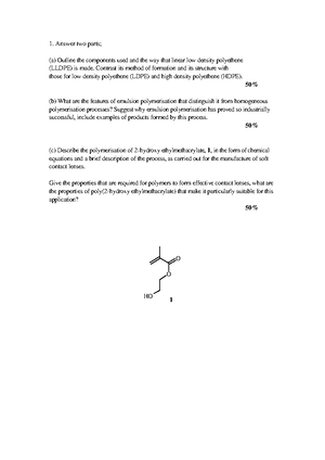 CH242 2009-2010 Tutorial 2 Worked Solutions - CH242 - Warwick - Studocu