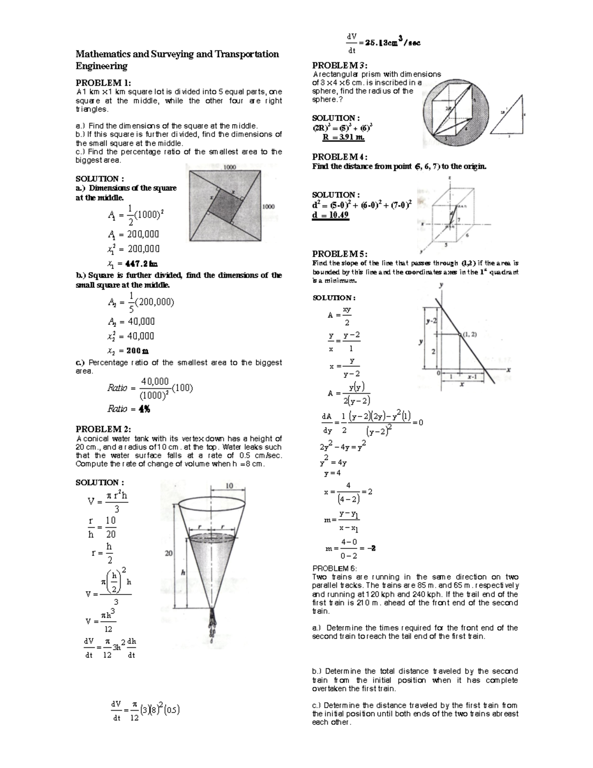 CE May 2011 Board Exam All Subjects - Mathematics and Surveying and ...