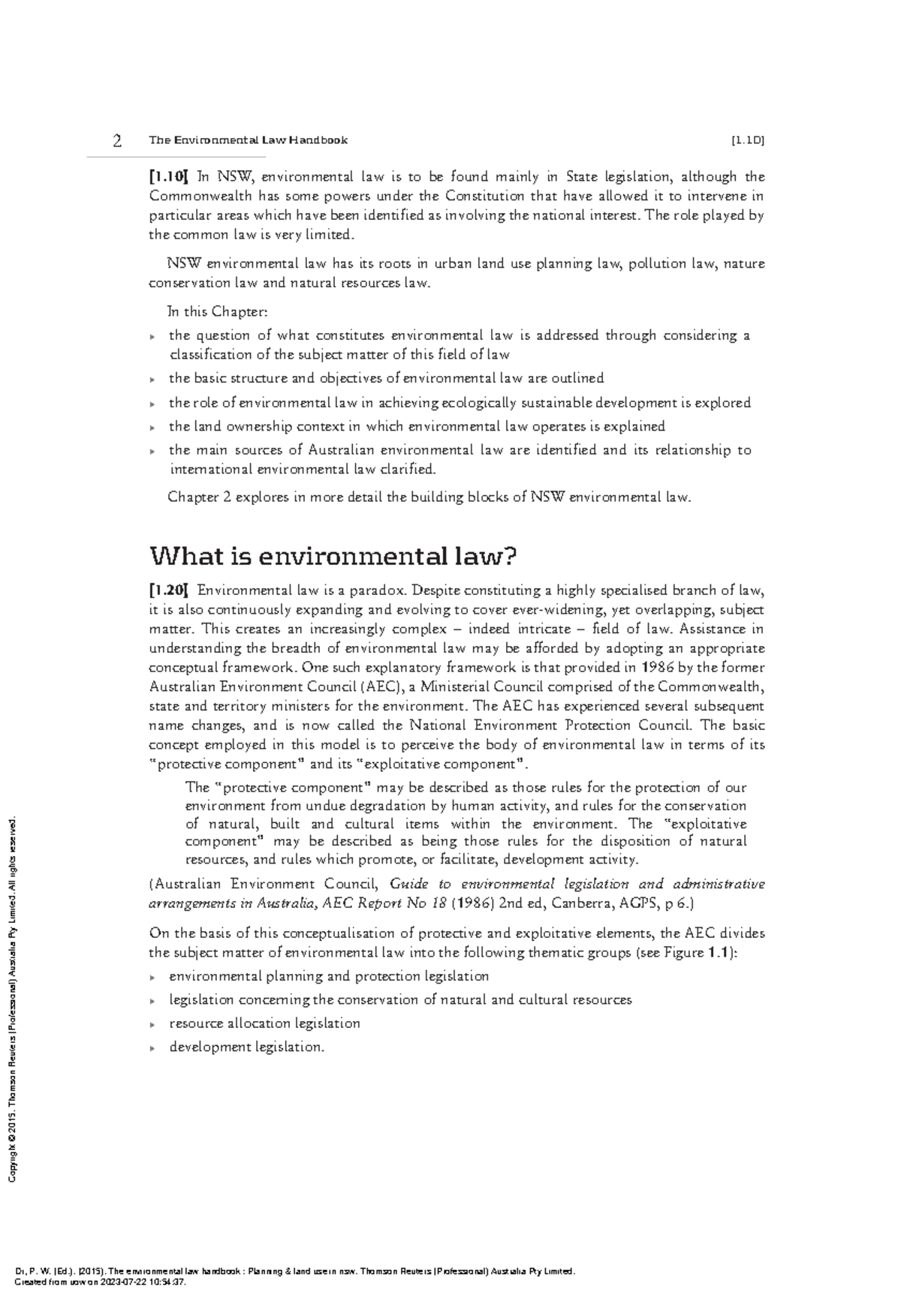 Environmental Law Handbook: Chapter 2 - NSW Overview and Framework ...