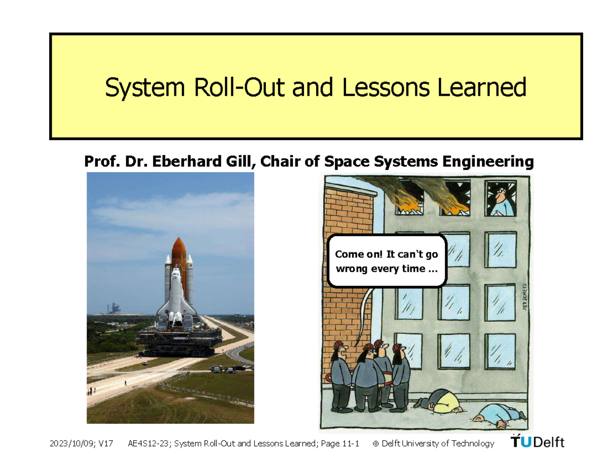 AE4 S12 05 System Roll-Out: Insights & Lessons Learned V17 - Studeersnel