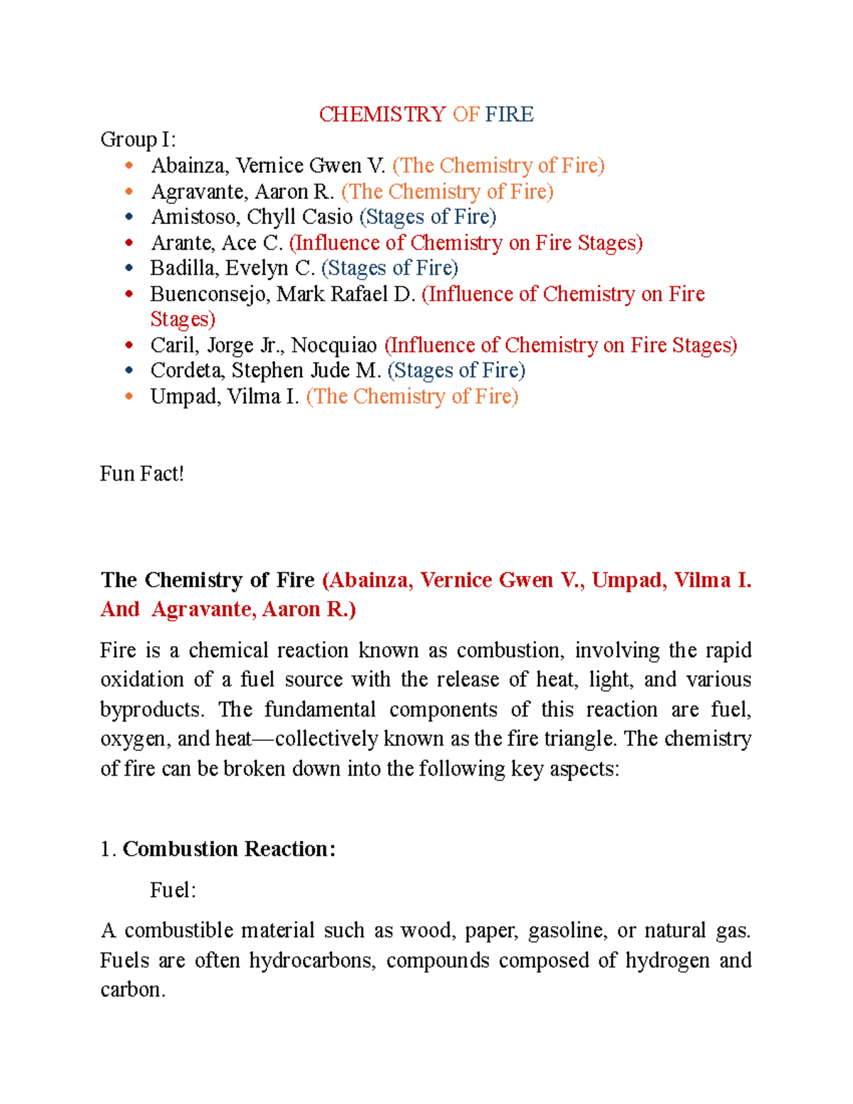CHEM 101: The Chemistry of Fire and Its Role in Arson Investigations ...
