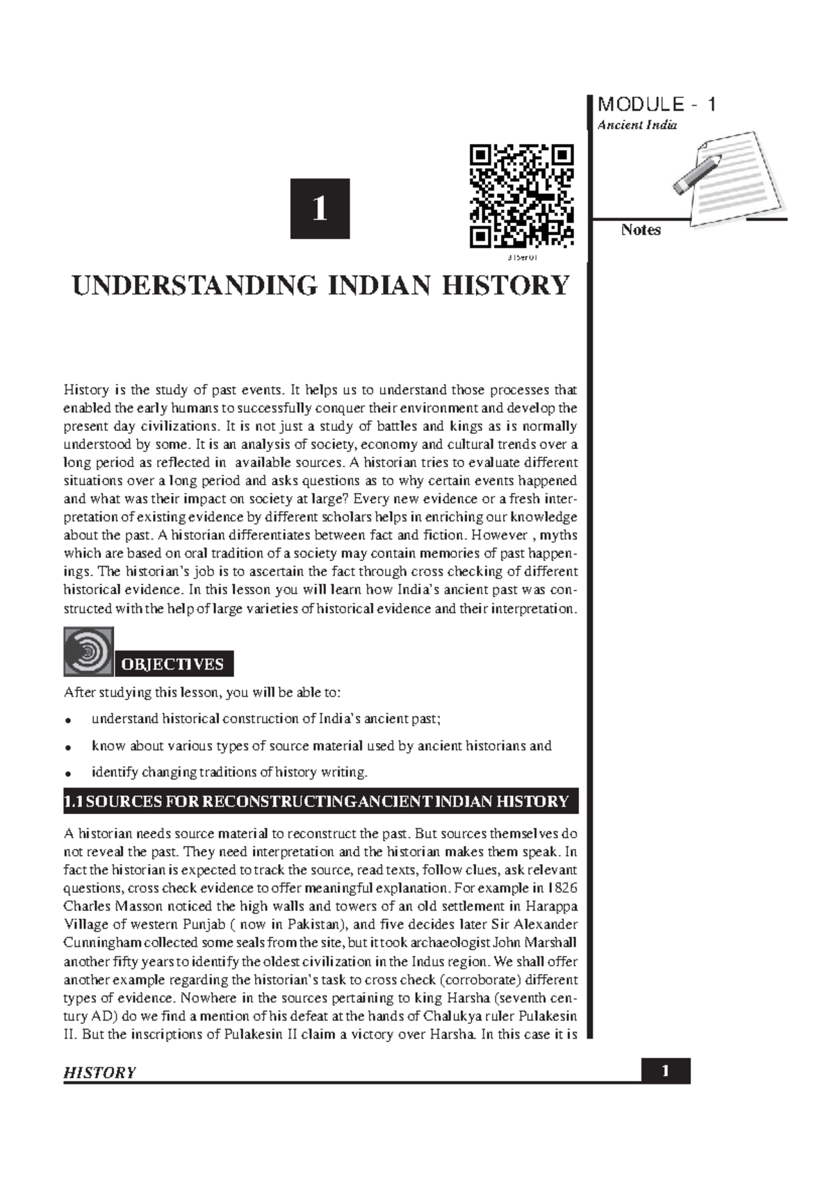 315 History Eng Lesson 1: Understanding Ancient Indian History - Studocu