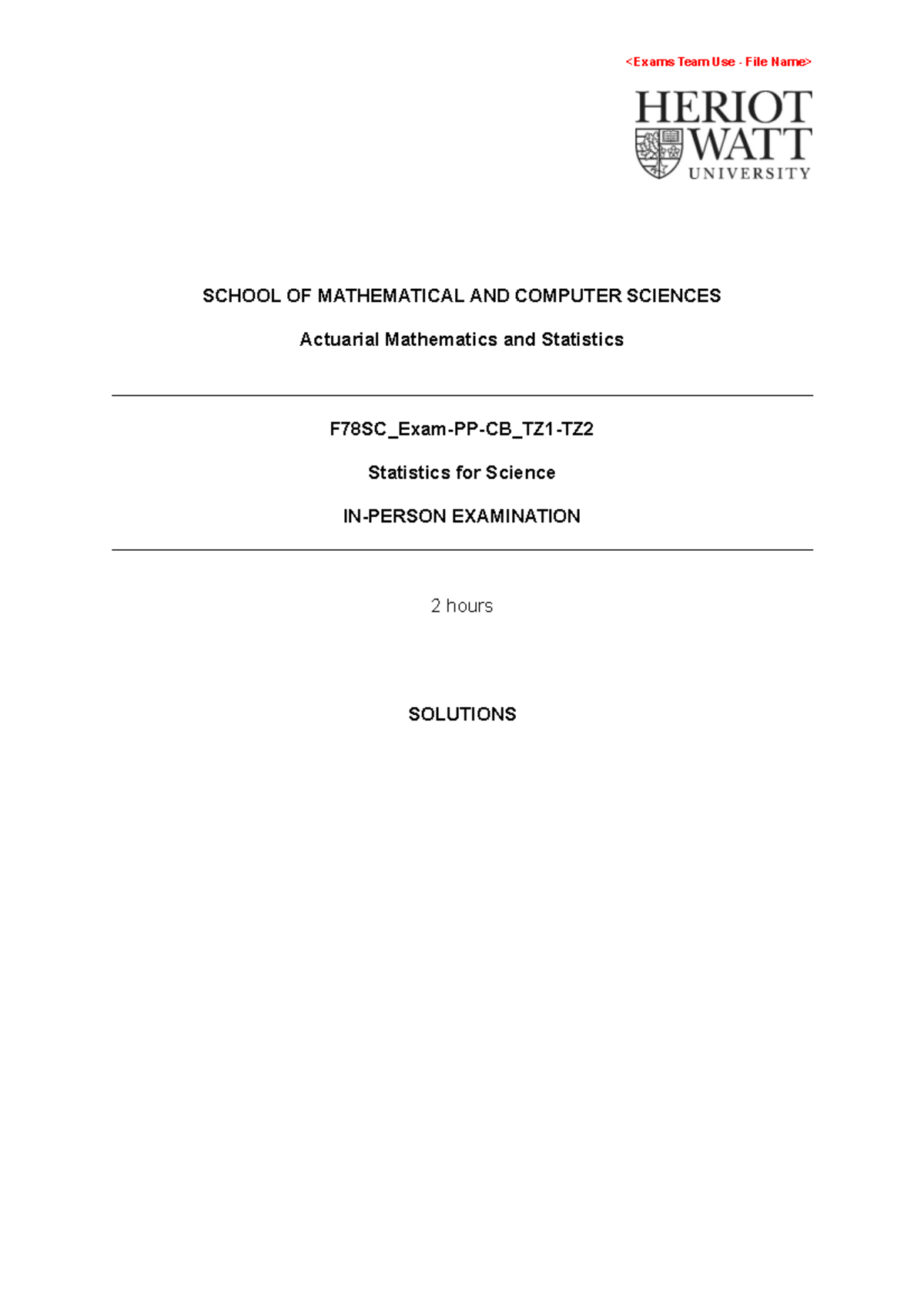 Stats F78SC Final Exam 2023 Solutions - Question 1 Analysis - Studocu