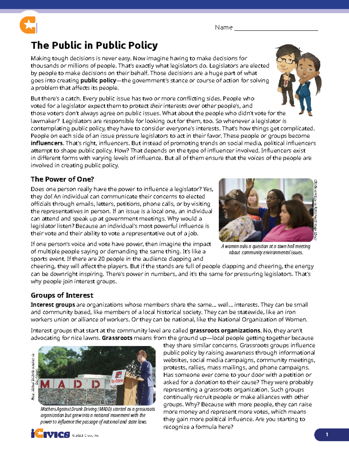 Public Policy Insights and Questions: Engaging Influencers in ...