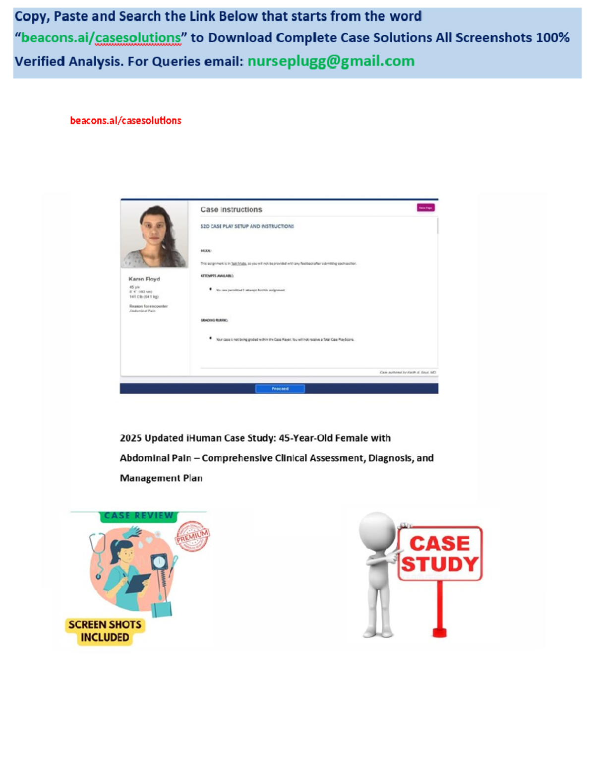 Karen Floyd iHuman Case Study 2025: Expert Analysis on Abdominal Pain ...