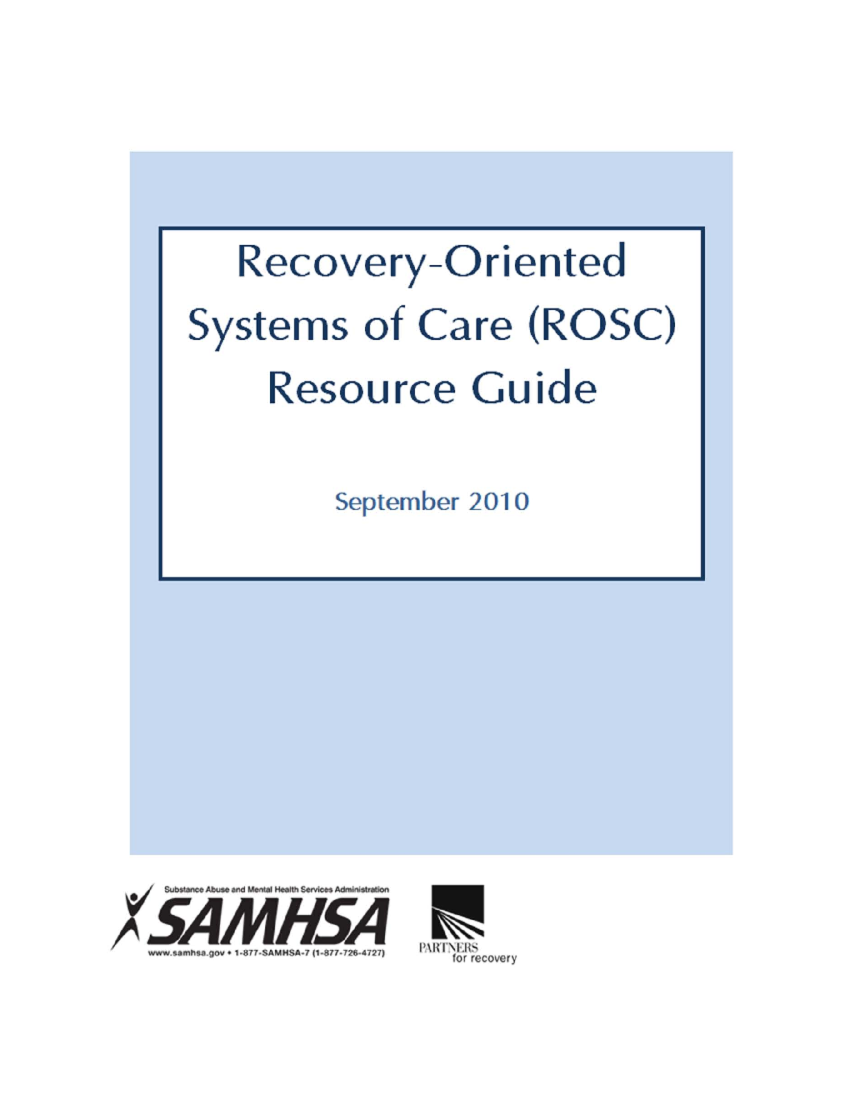 ROSC Resource Guide: Navigating Recovery in the New Health Care Era ...