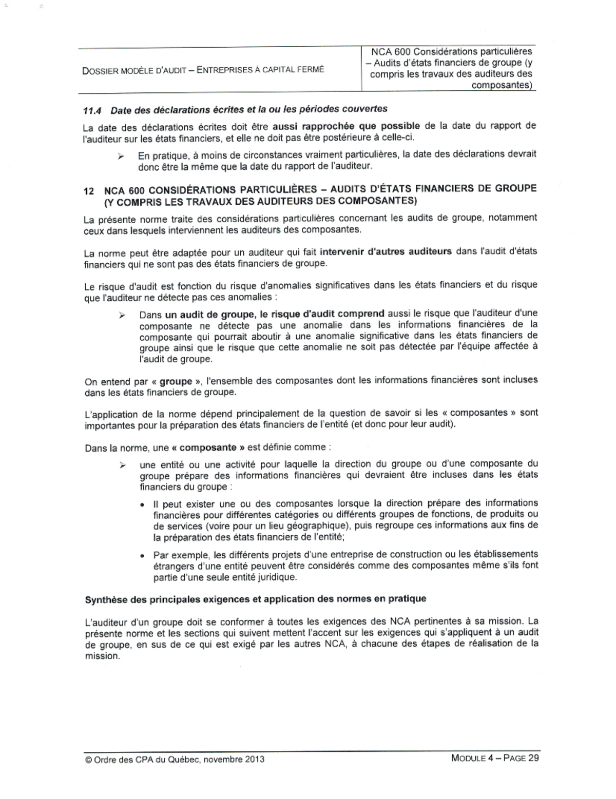 Résumé NCA 600-610-620 - SCO6004 - Studocu