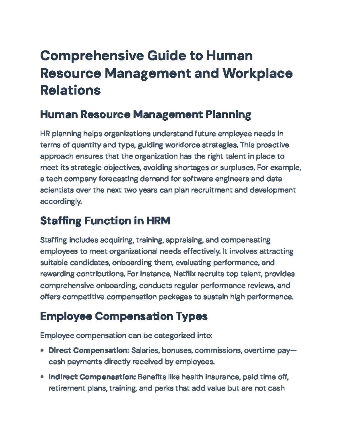 Comprehensive HRM Strategies & Practices for Workplace Excellence (HRM ...