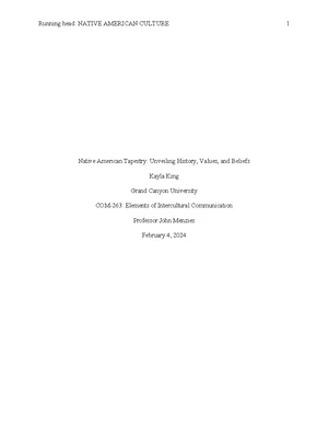 COM-263: Rough Draft on Native American Cultural Communication ...