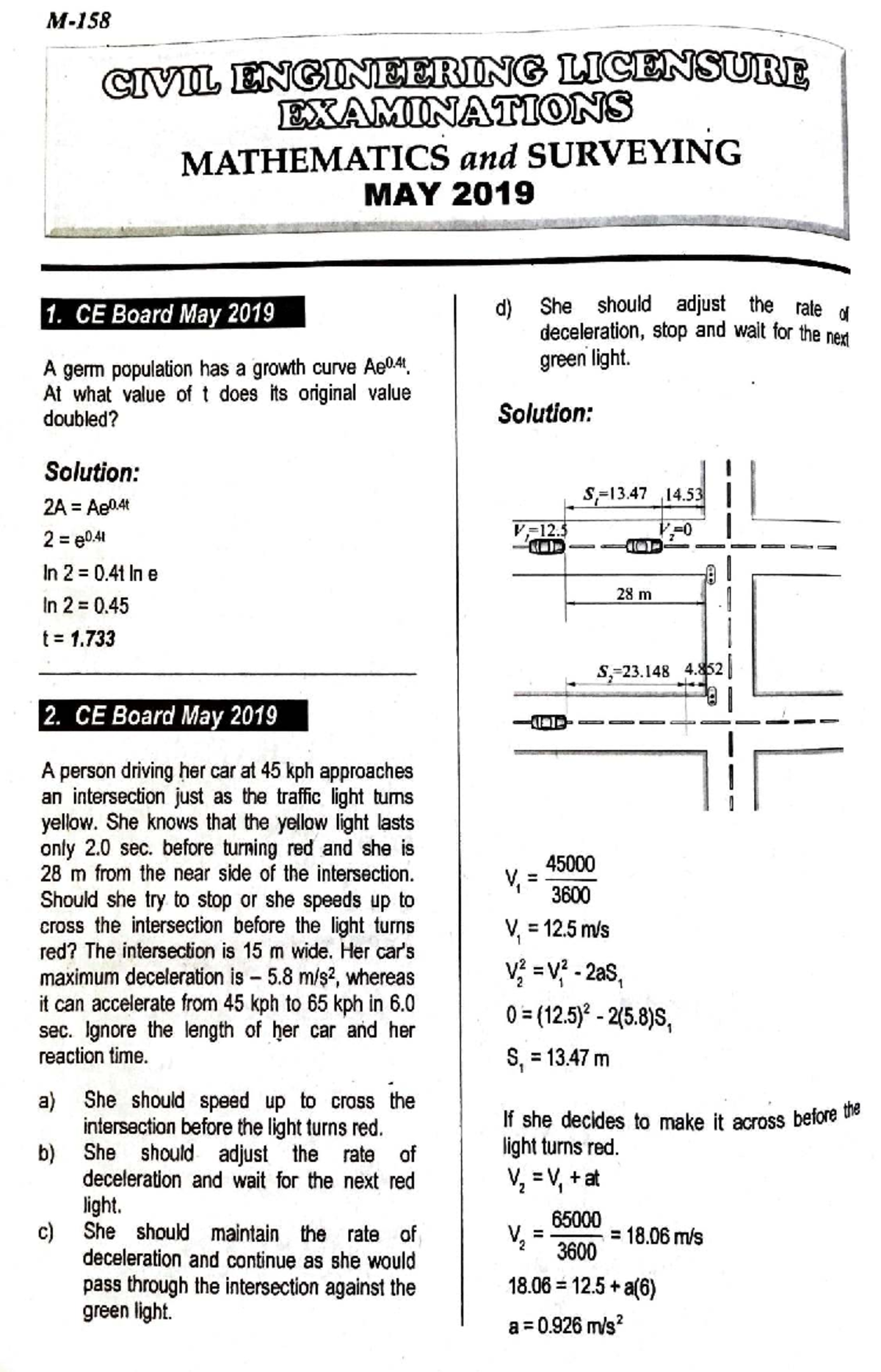 MSTE 2019 May Exam Solutions and Problem Analysis - Studocu