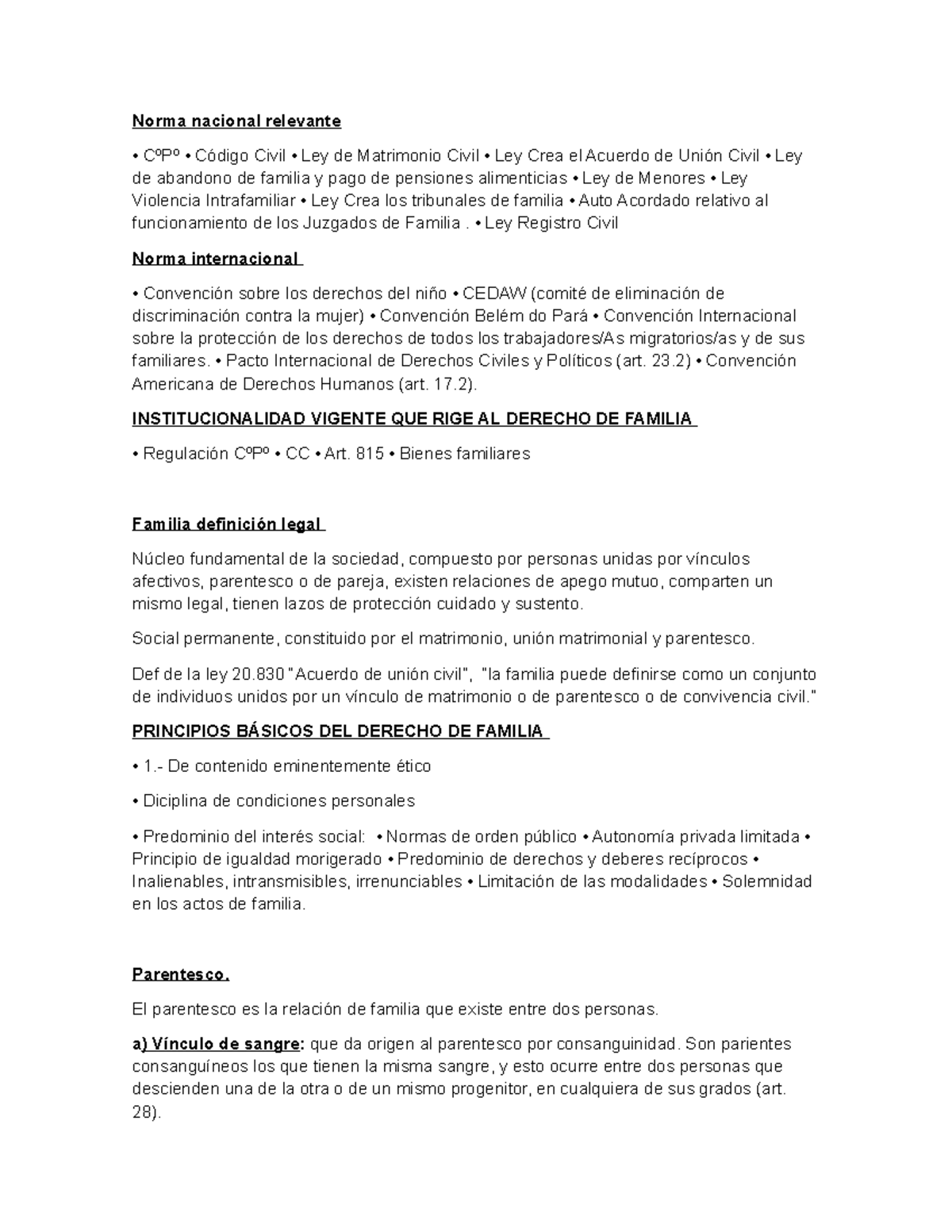 Apuntes de Derecho de Familia CºPº: Leyes y Regulaciones Clave - Studocu