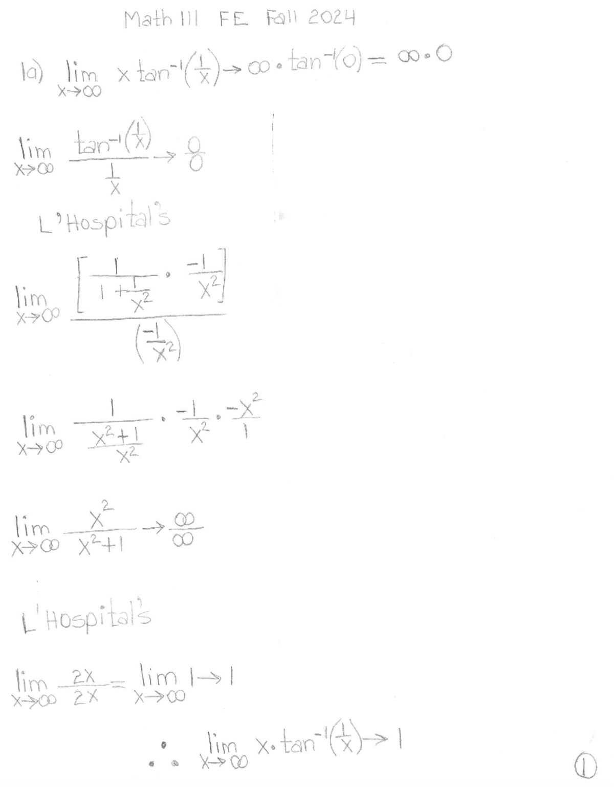 Math 111 Final Exam Solutions Fall 2024 - Studocu