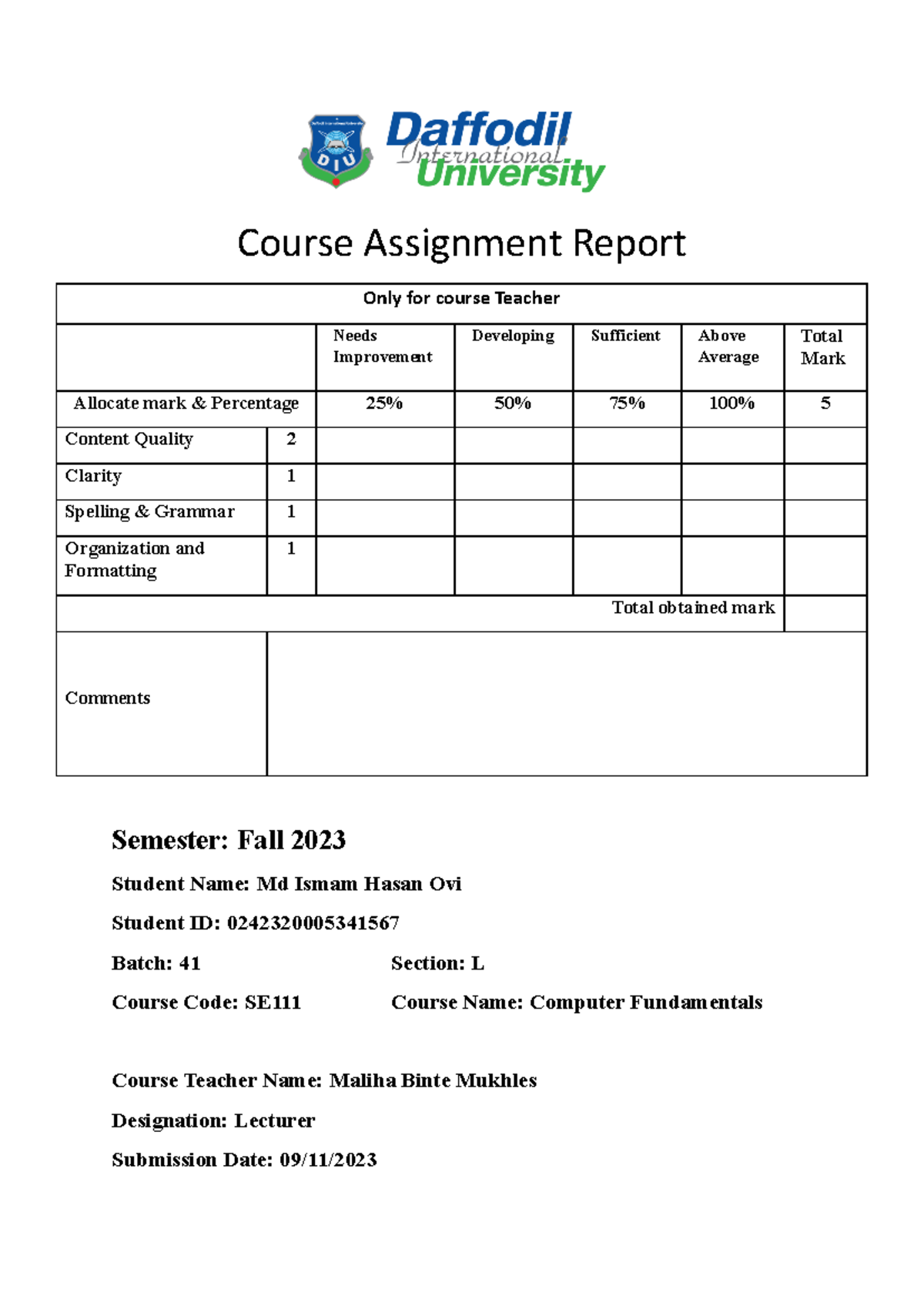 Exploring Number Systems - Course Assignment Report Only for course ...