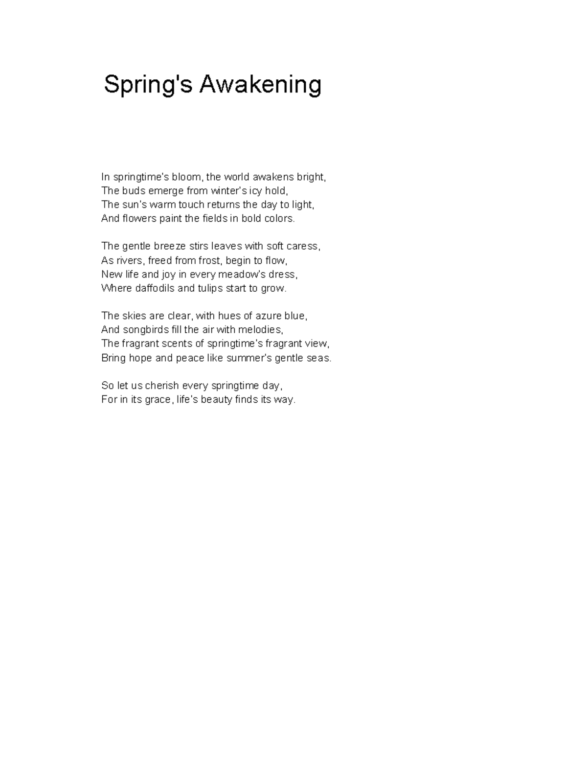 Copy of Untitled documentMathmatic - Spring's Awakening In springtime’s ...